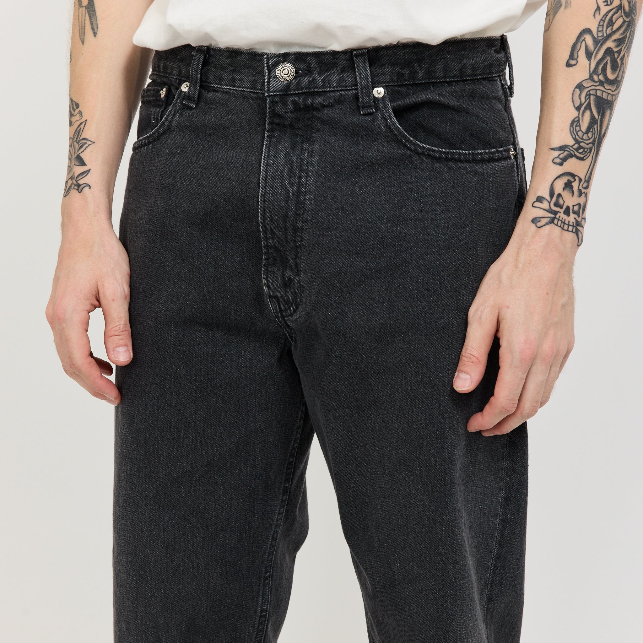 101 Dad's Fit Pants Black Denim Stone - Image 5