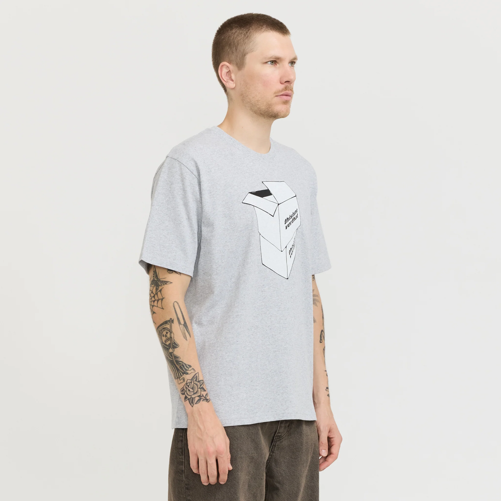 2 Parcels Tee Heather Grey - Image 3