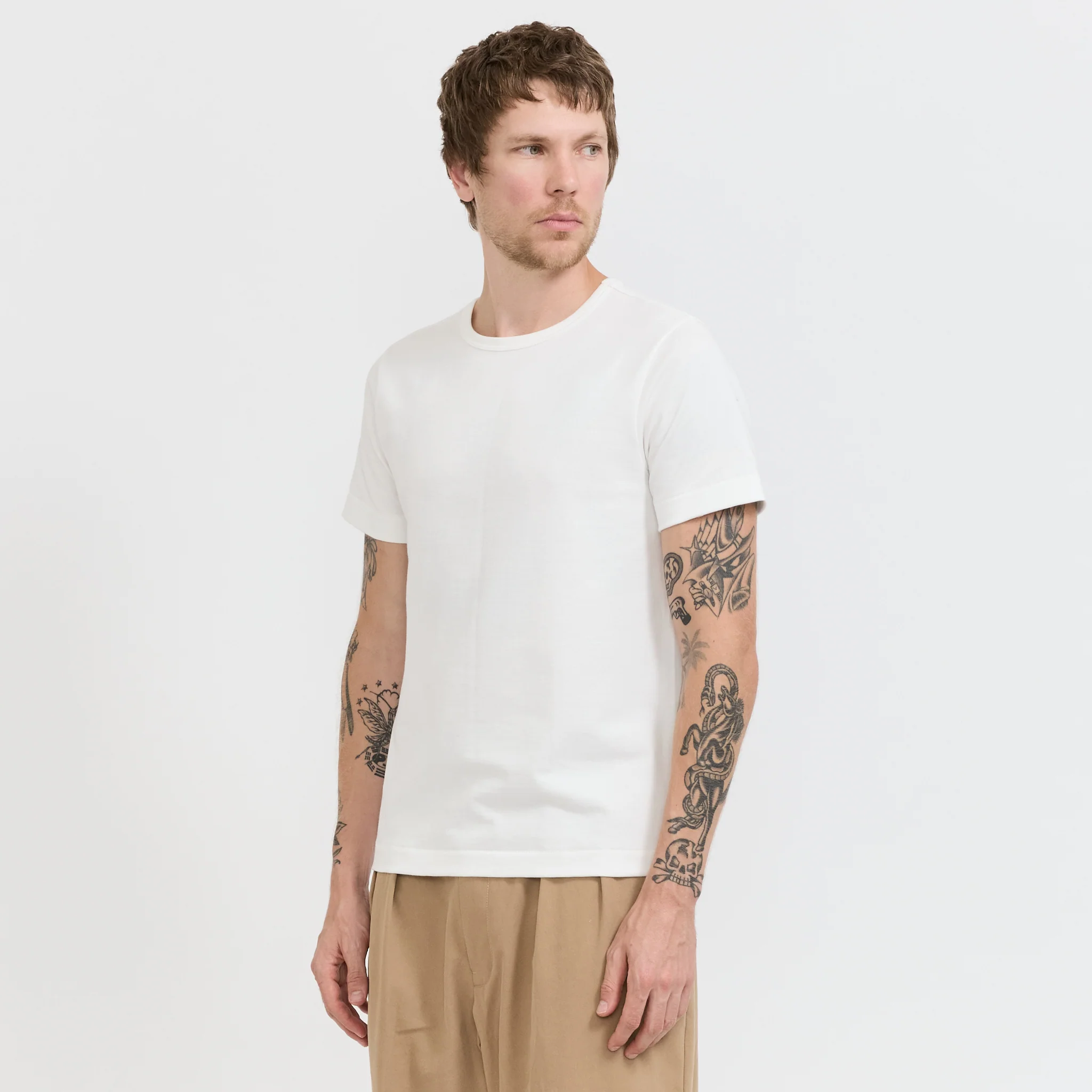 215 Loopwheeled Classic Fit T-Shirt White