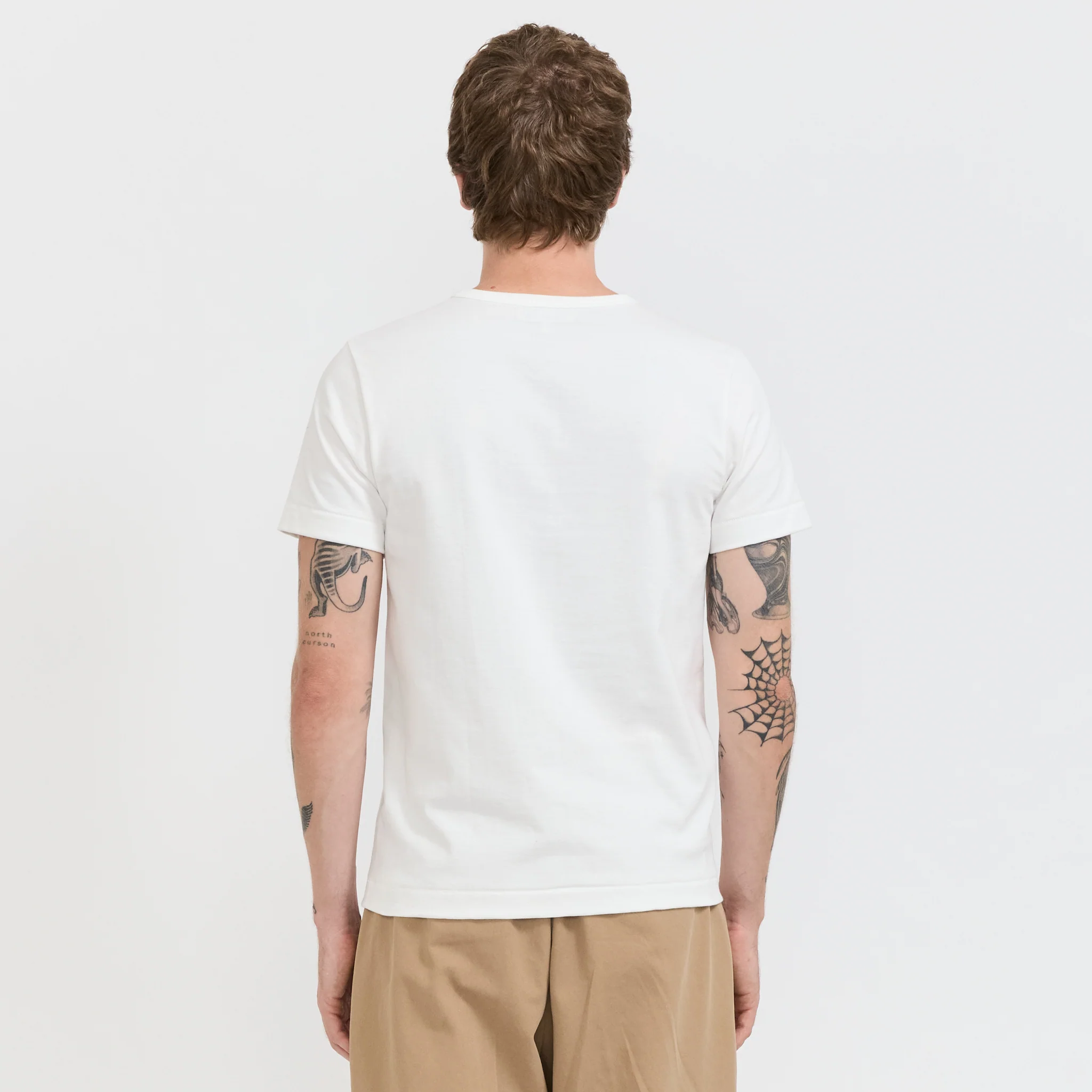 215 Loopwheeled Classic Fit T-Shirt White - Image 4