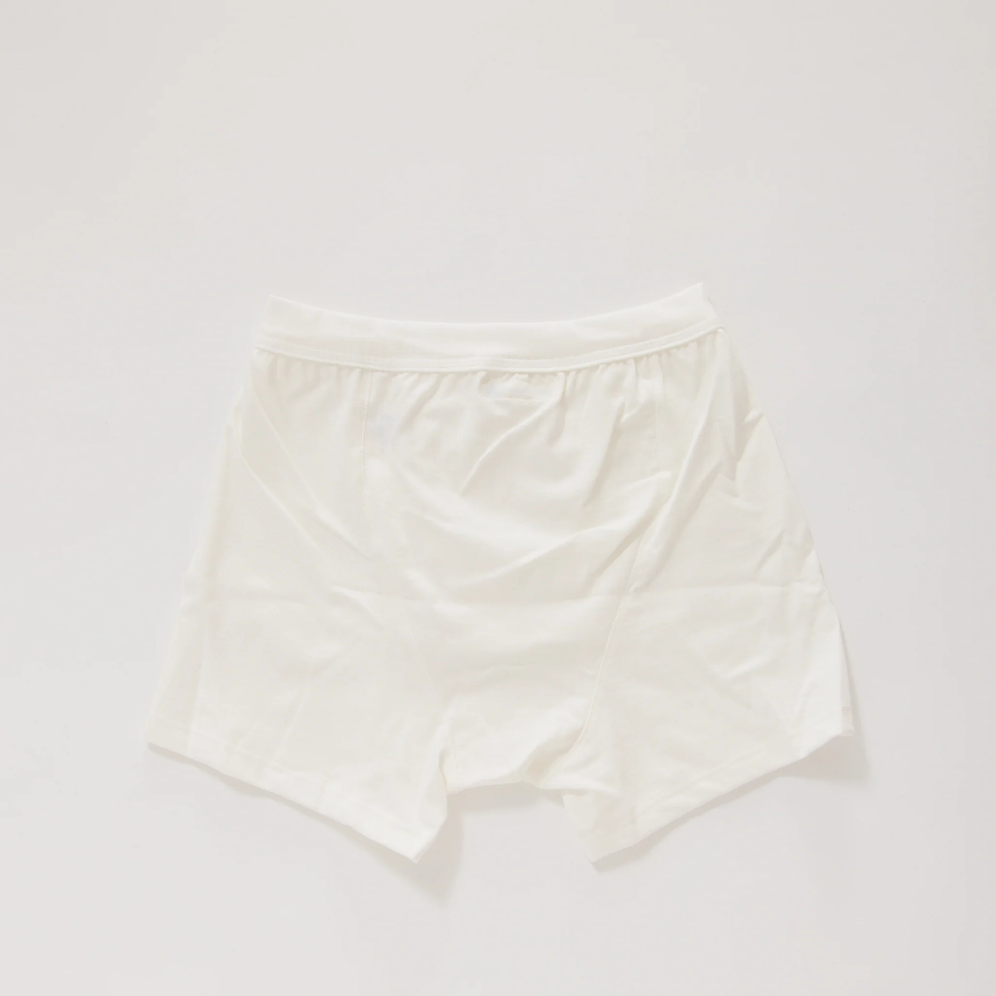 255 Loopwheeled Midweight Button Fly Boxer White - Image 2