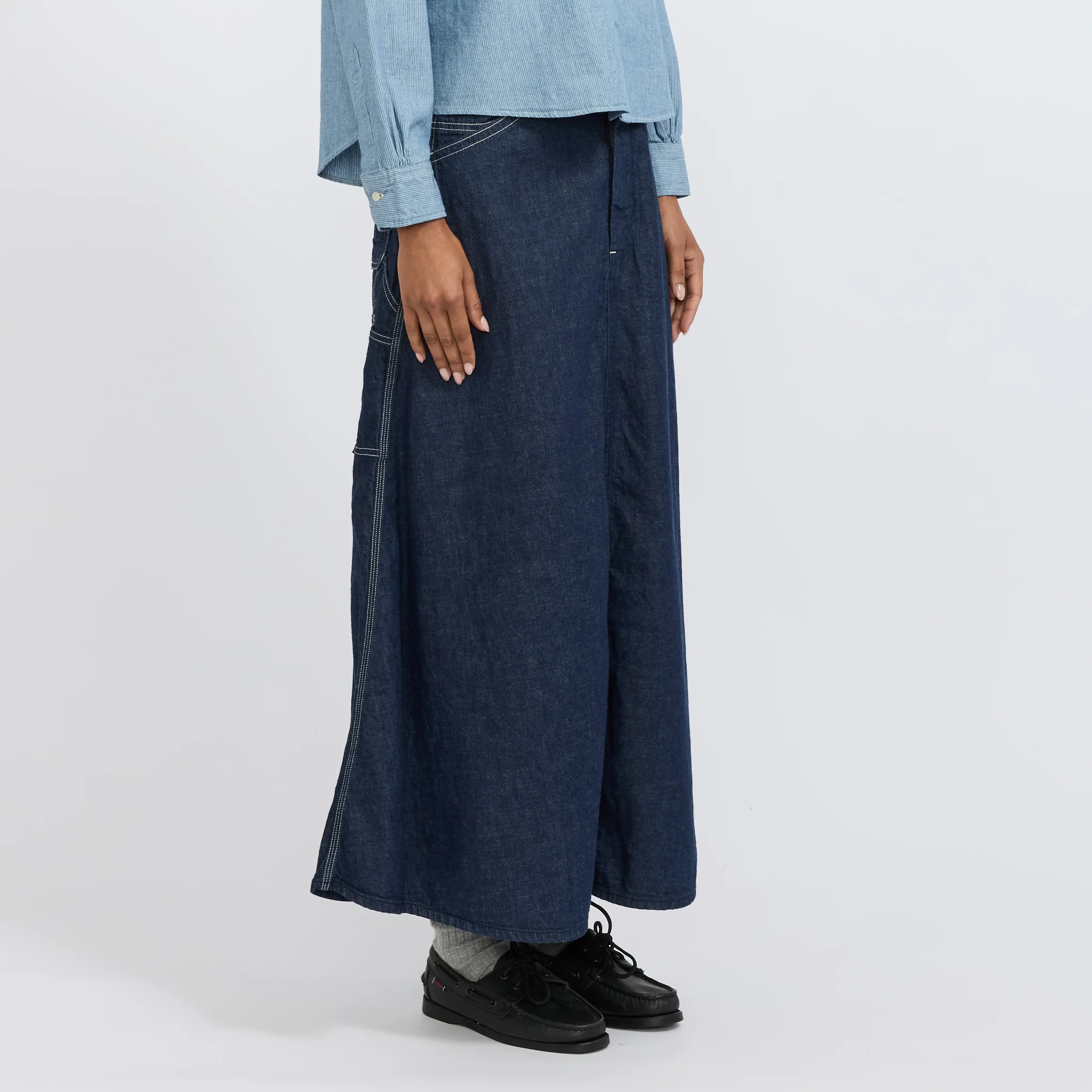 30's Painter Long Denim Skirt One Wash - Image 2