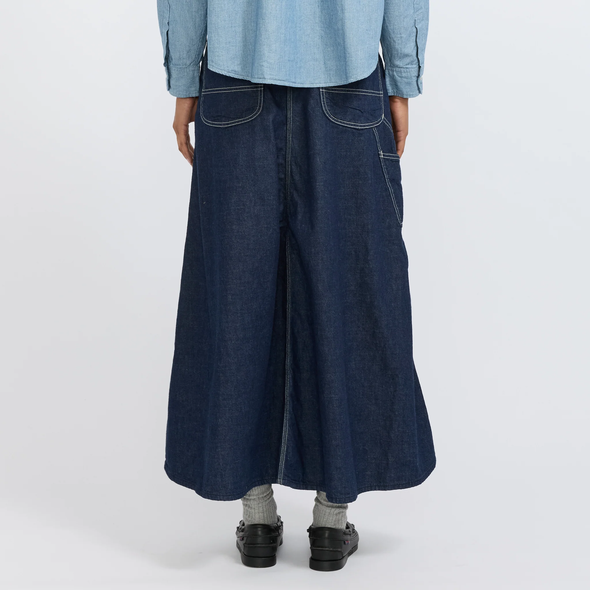 30's Painter Long Denim Skirt One Wash - Image 4