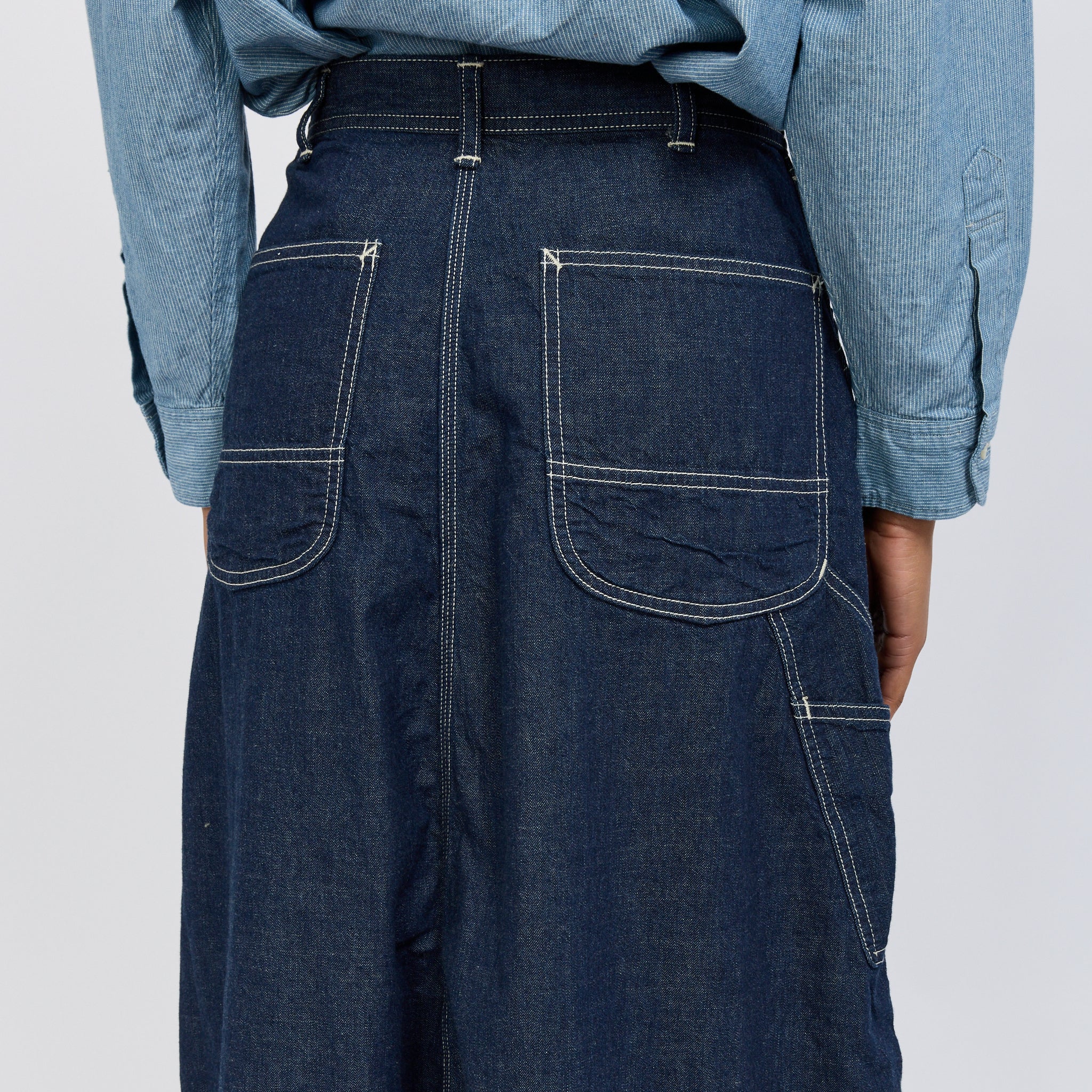 30's Painter Long Denim Skirt One Wash - Image 8