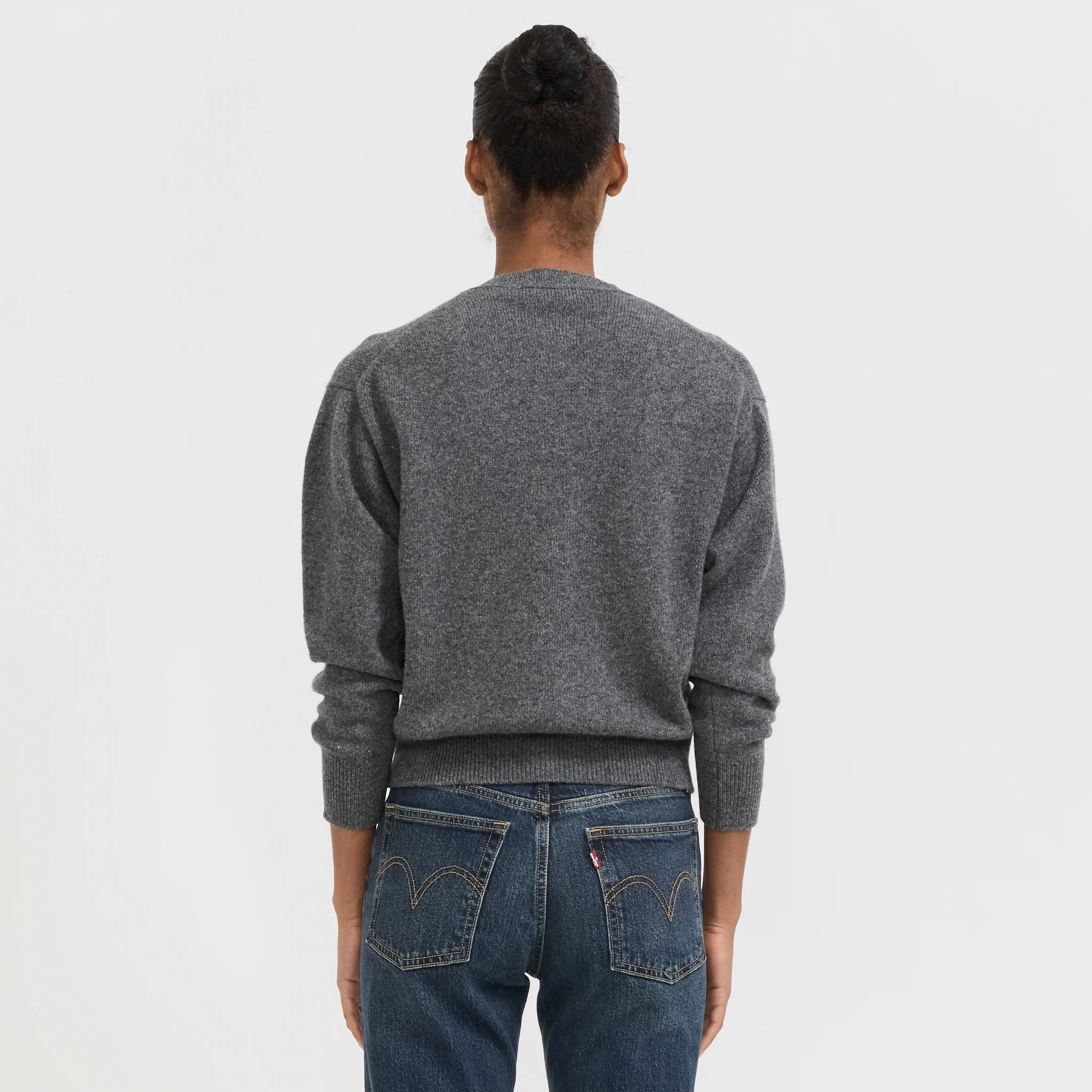 Ada Crewneck Cardigan Derby Grey - Image 4
