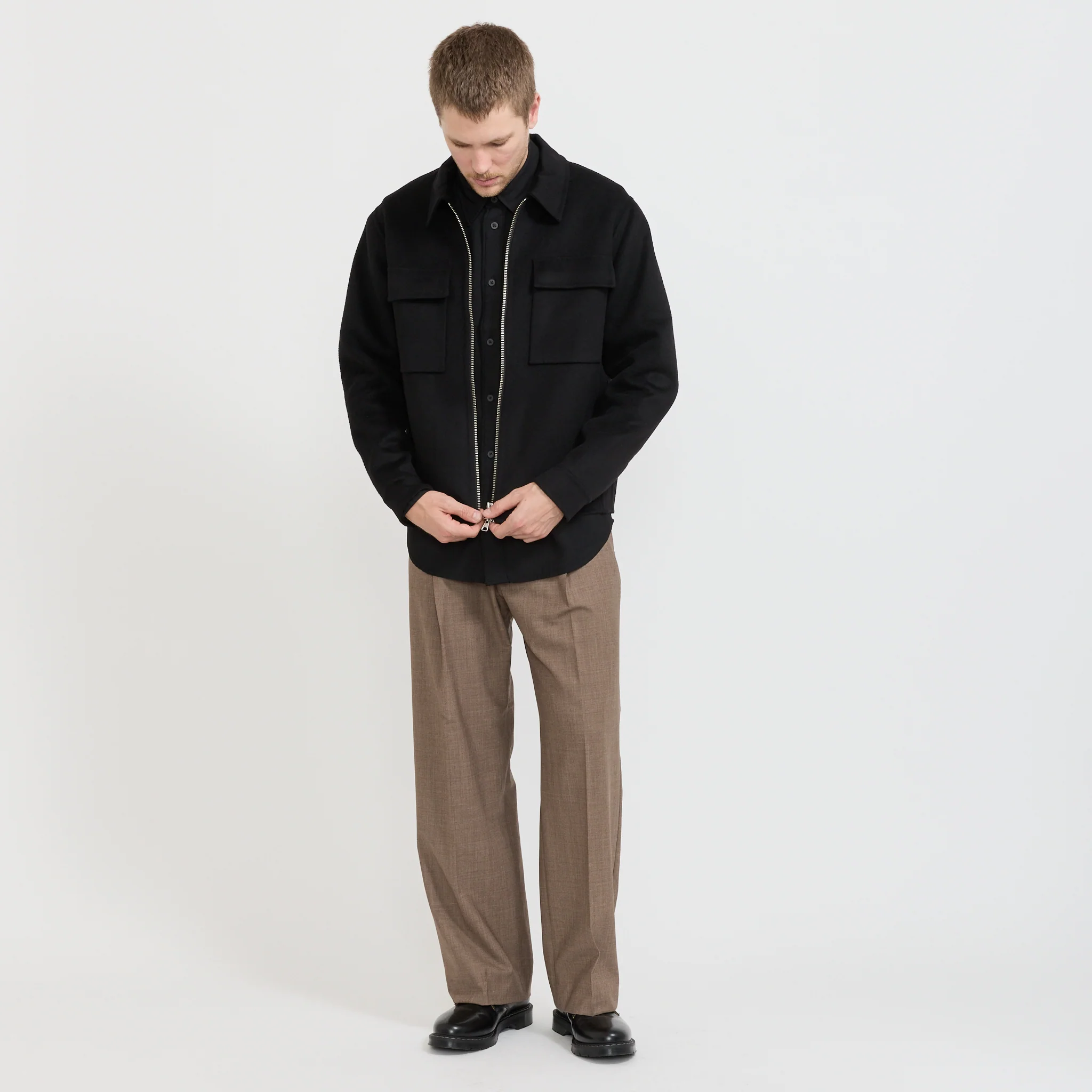 Alban Brushed Jacket Black - Image 10