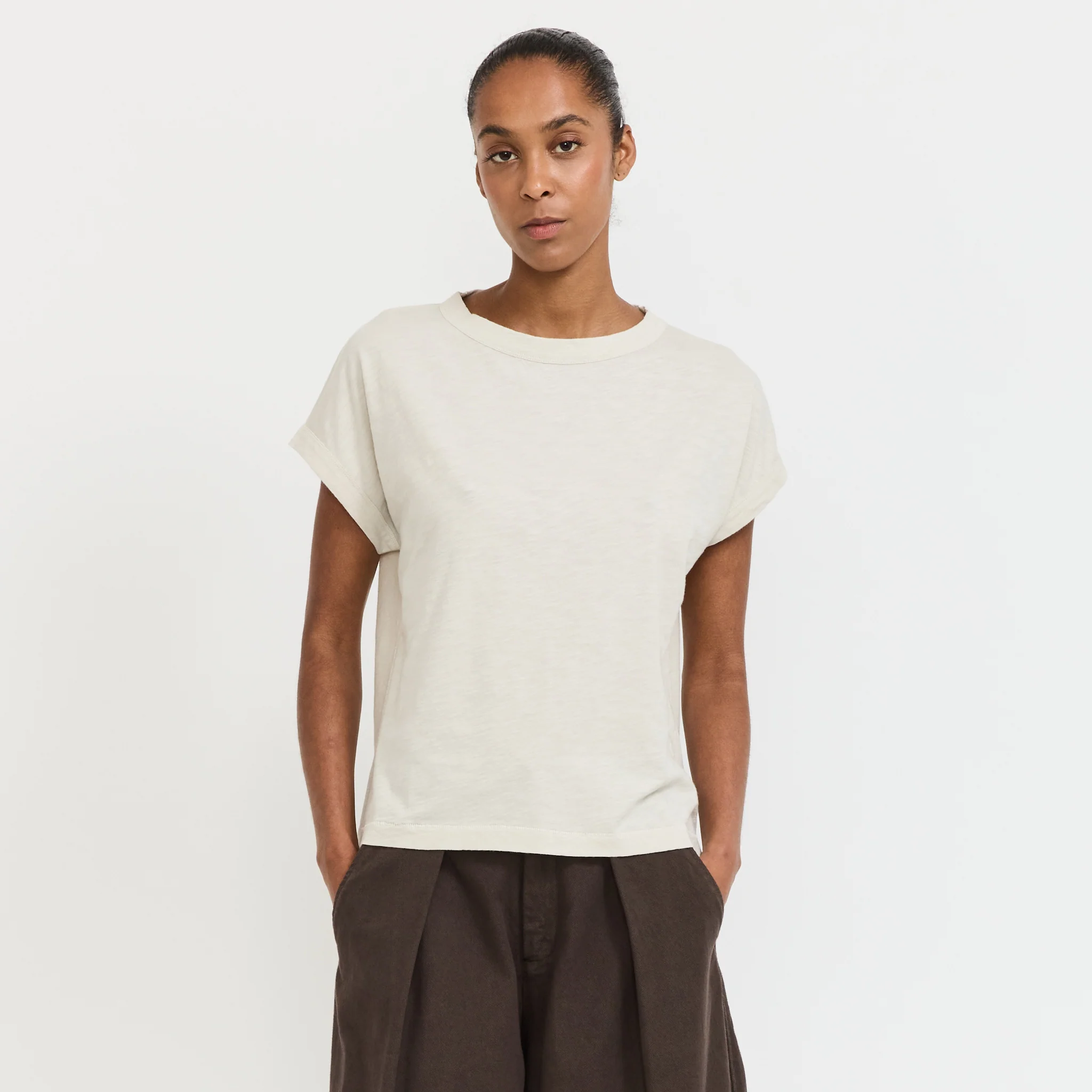 Alda Organic Cotton Easy Tee Pebble