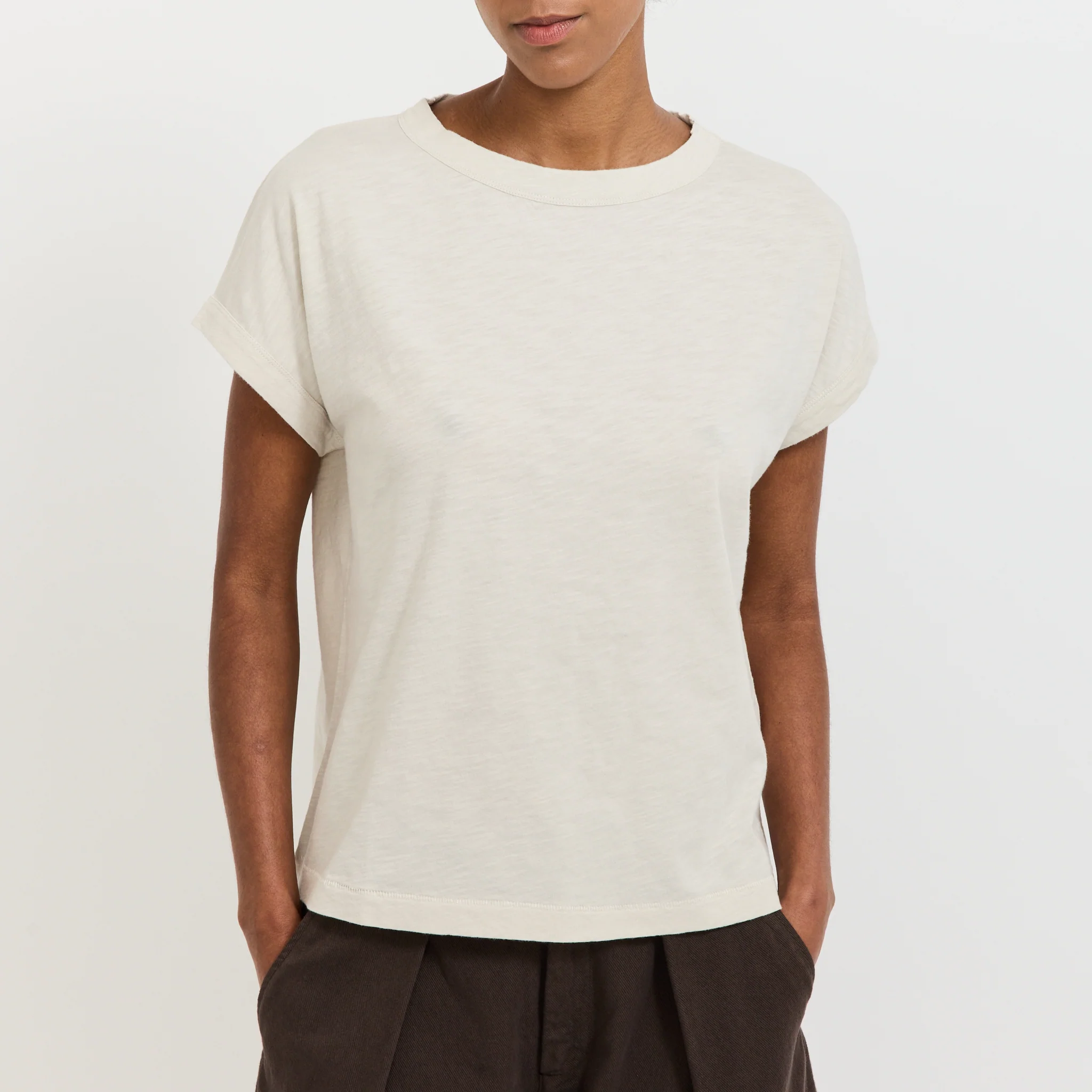 Alda Organic Cotton Easy Tee Pebble - Image 5