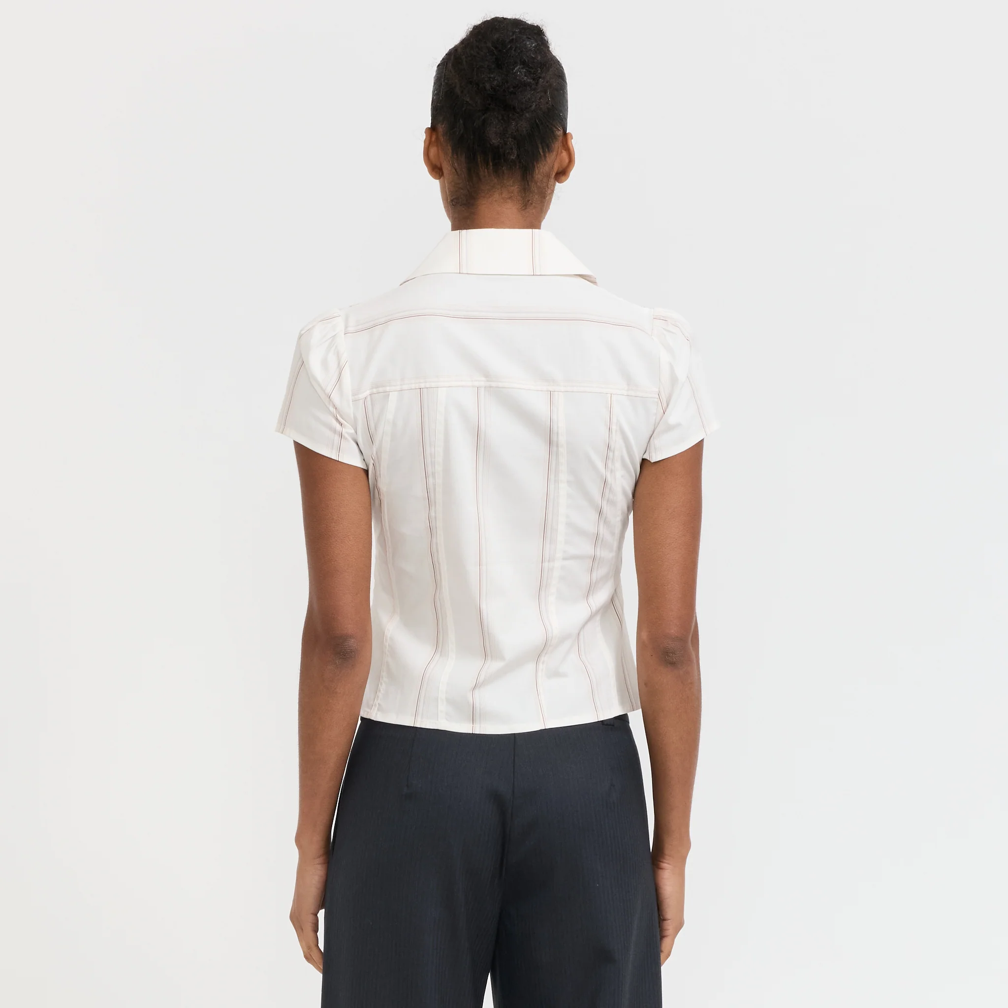 Arlie Short Sleeve Shirt White - Image 4