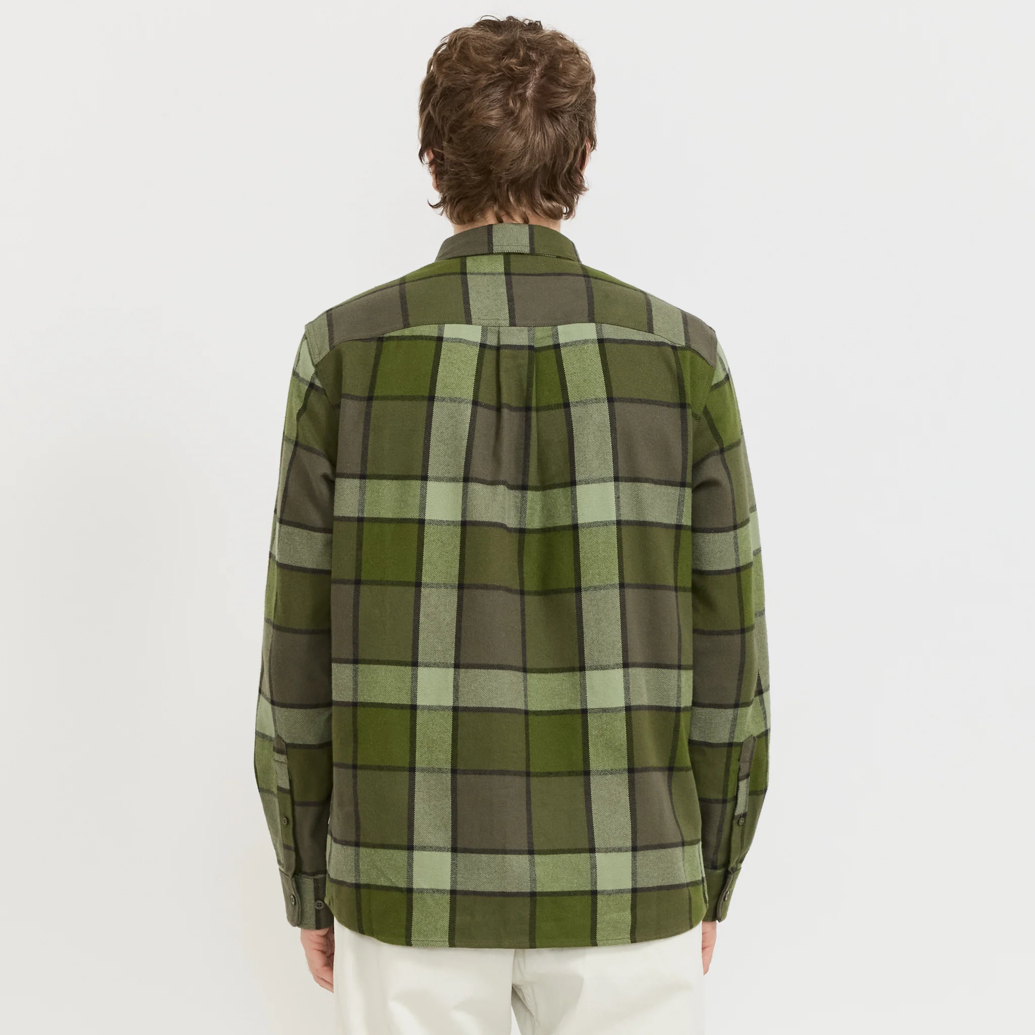 Arroyo Flannel Shirt Taupe Green - Image 4