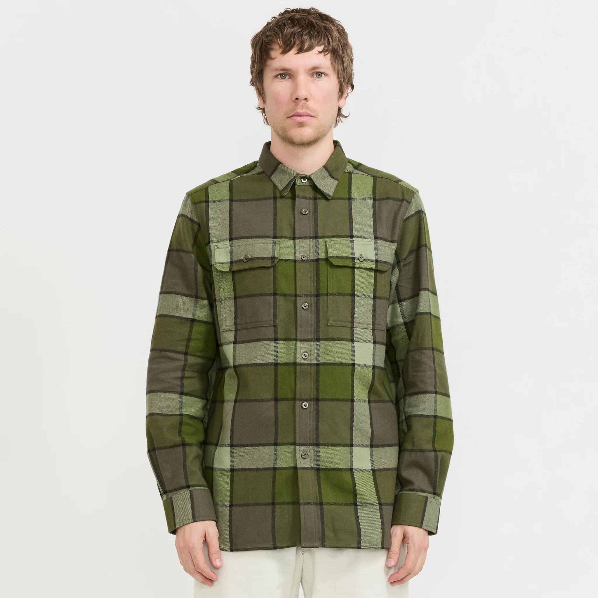 Arroyo Flannel Shirt Taupe Green - Image 7