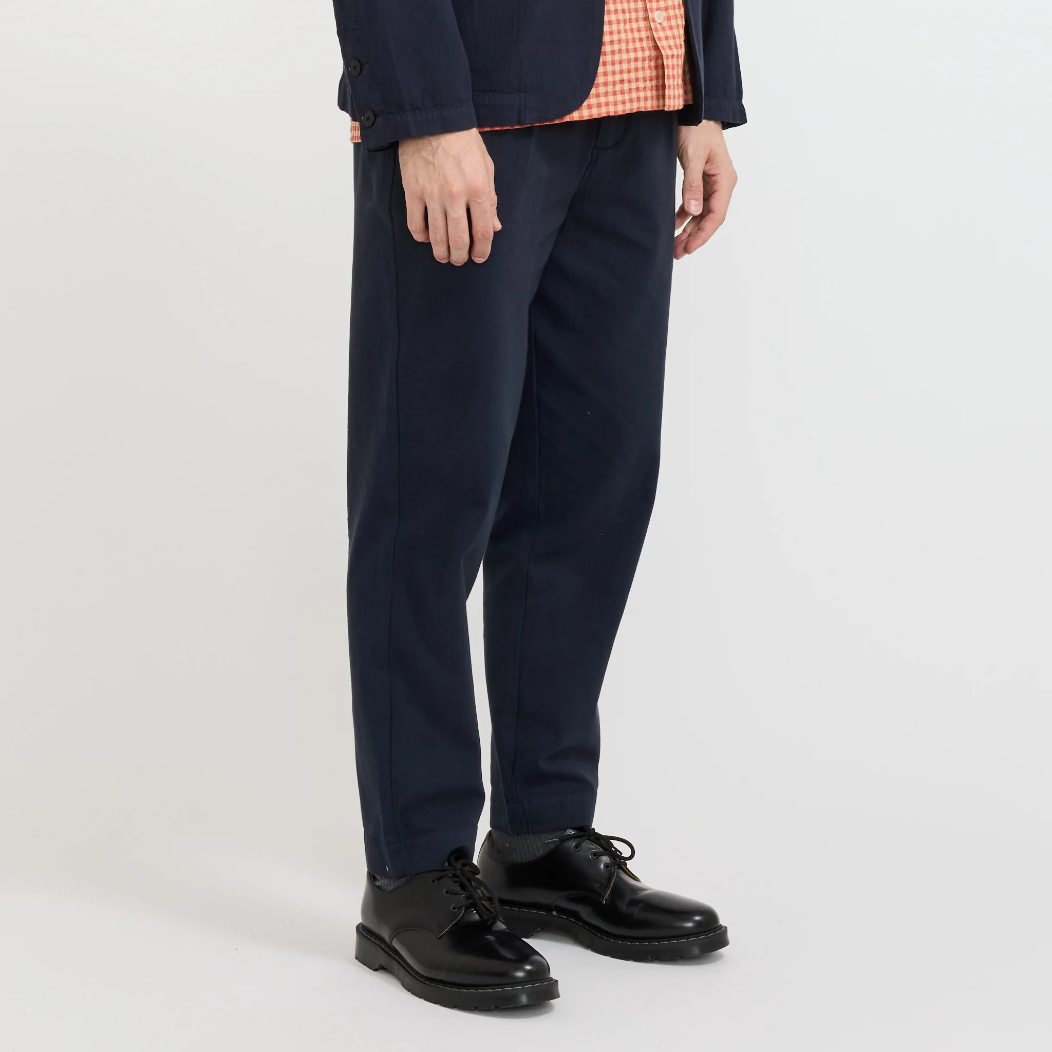 Assembly Suit Trouser Navy Herringbone - Image 3