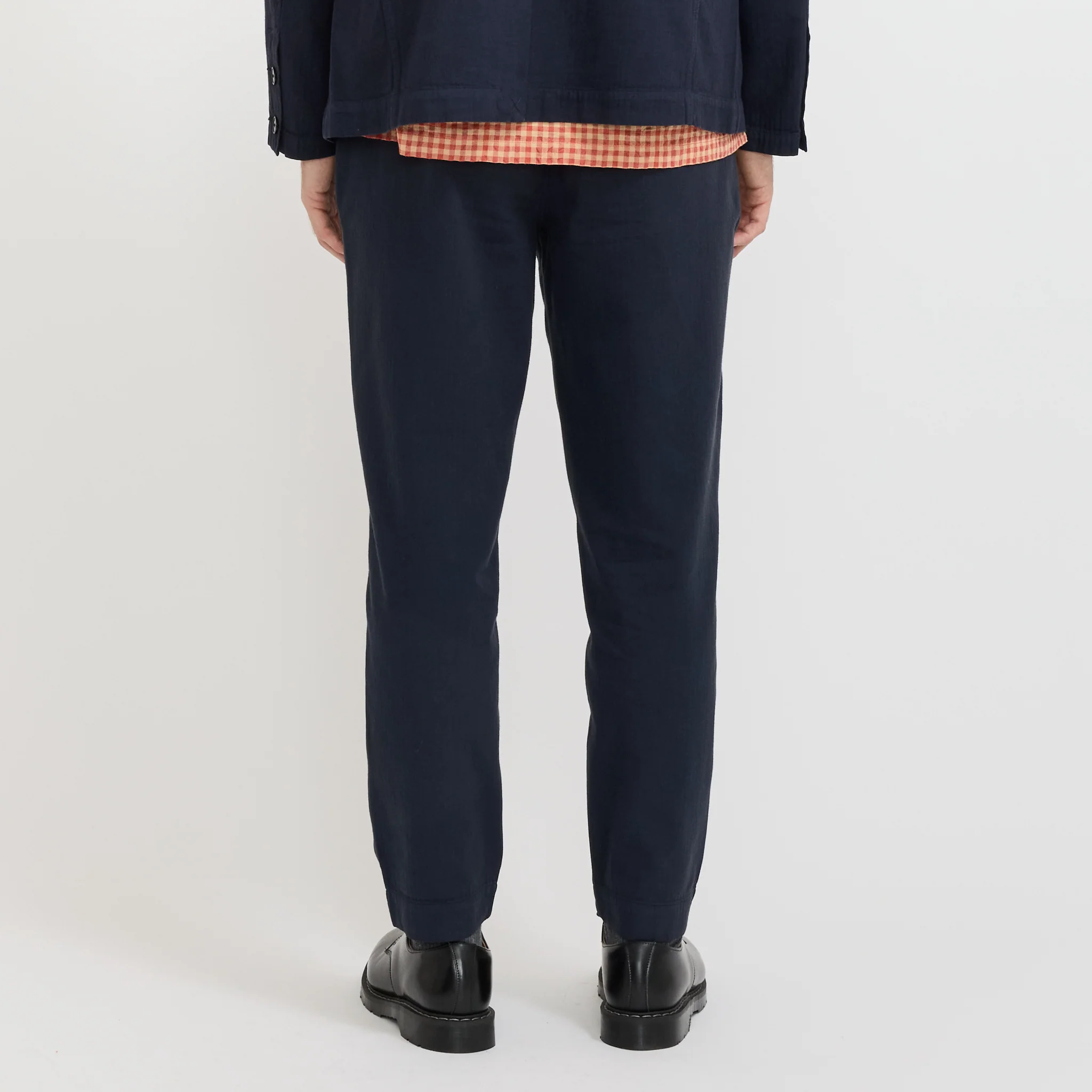 Assembly Suit Trouser Navy Herringbone - Image 4