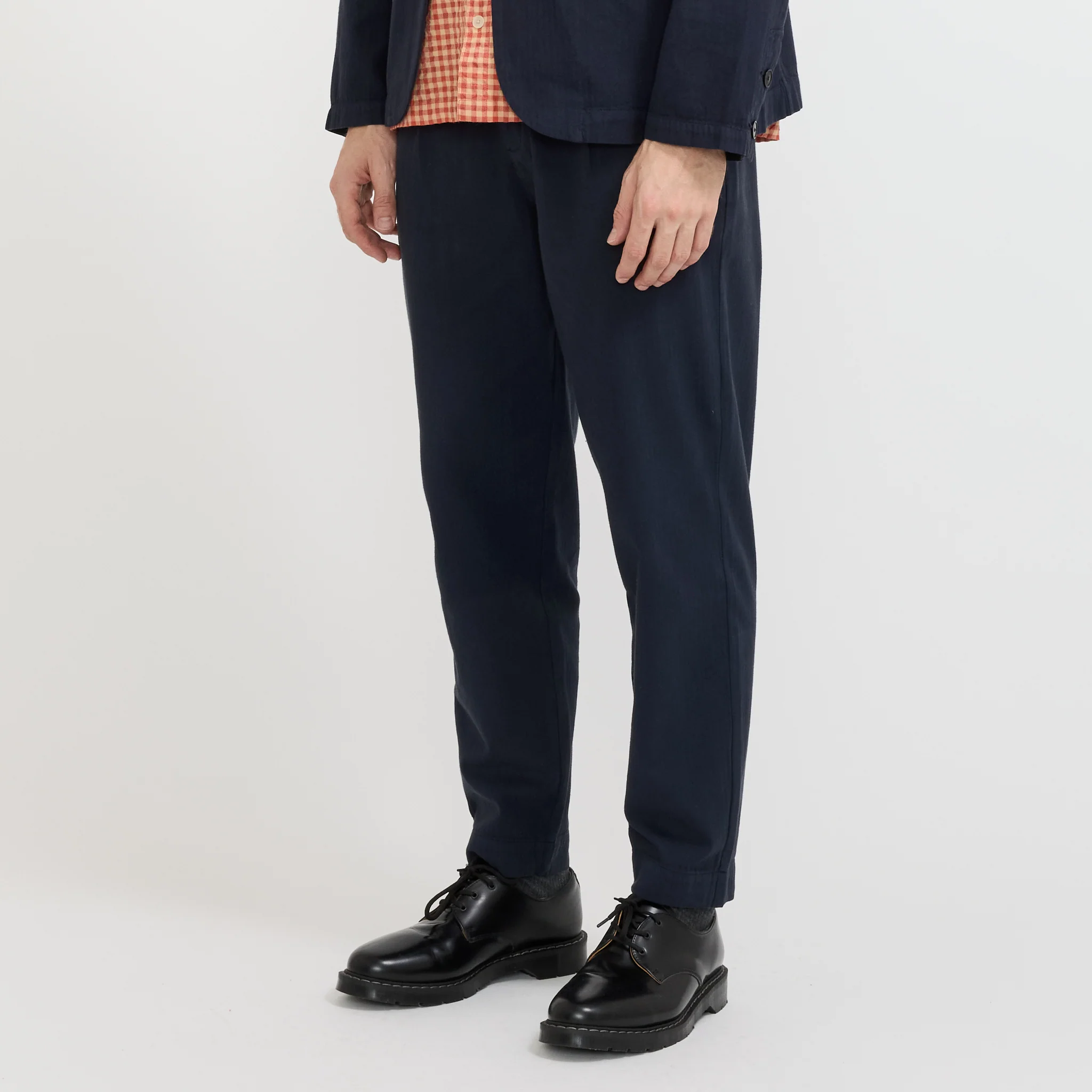 Assembly Suit Trouser Navy Herringbone - Image 7