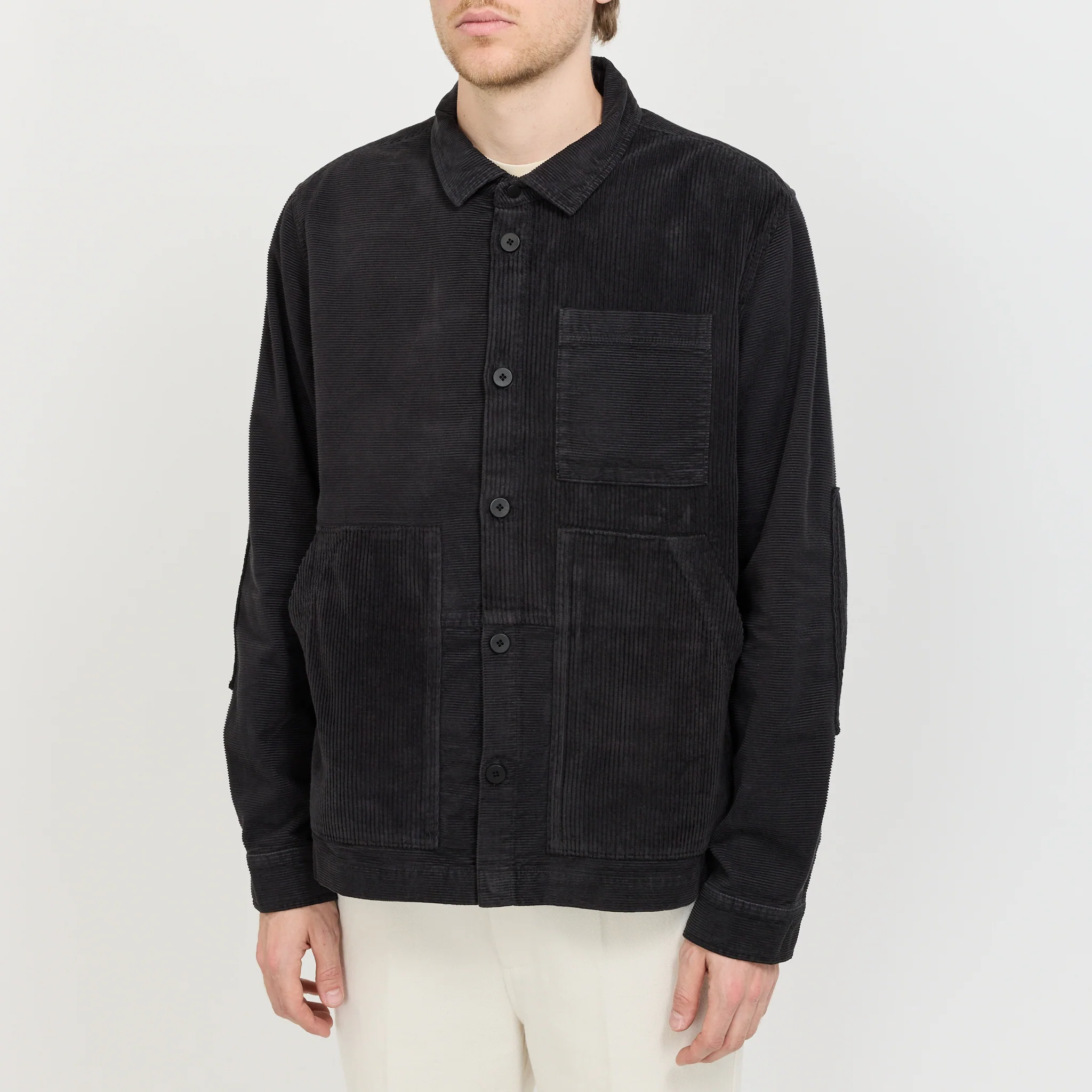Assembly Worker Jacket Soft Black Cord Mix - Image 5