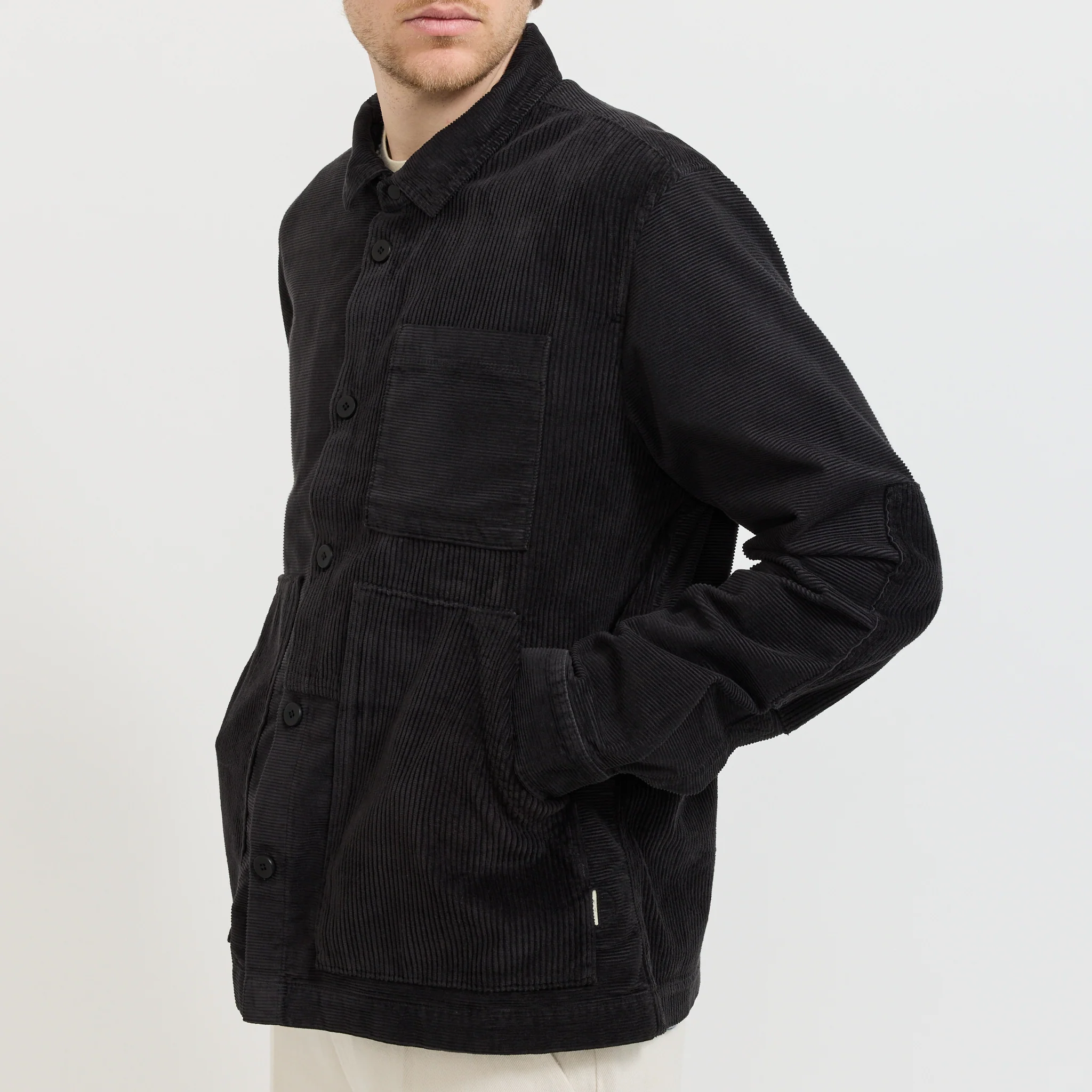 Assembly Worker Jacket Soft Black Cord Mix - Image 6