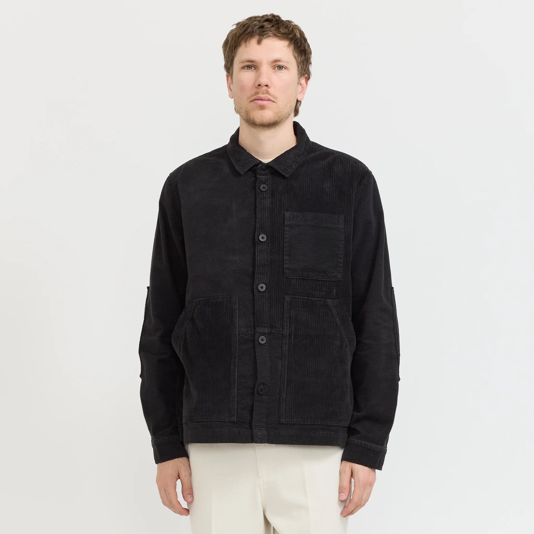 Assembly Worker Jacket Soft Black Cord Mix - Image 8