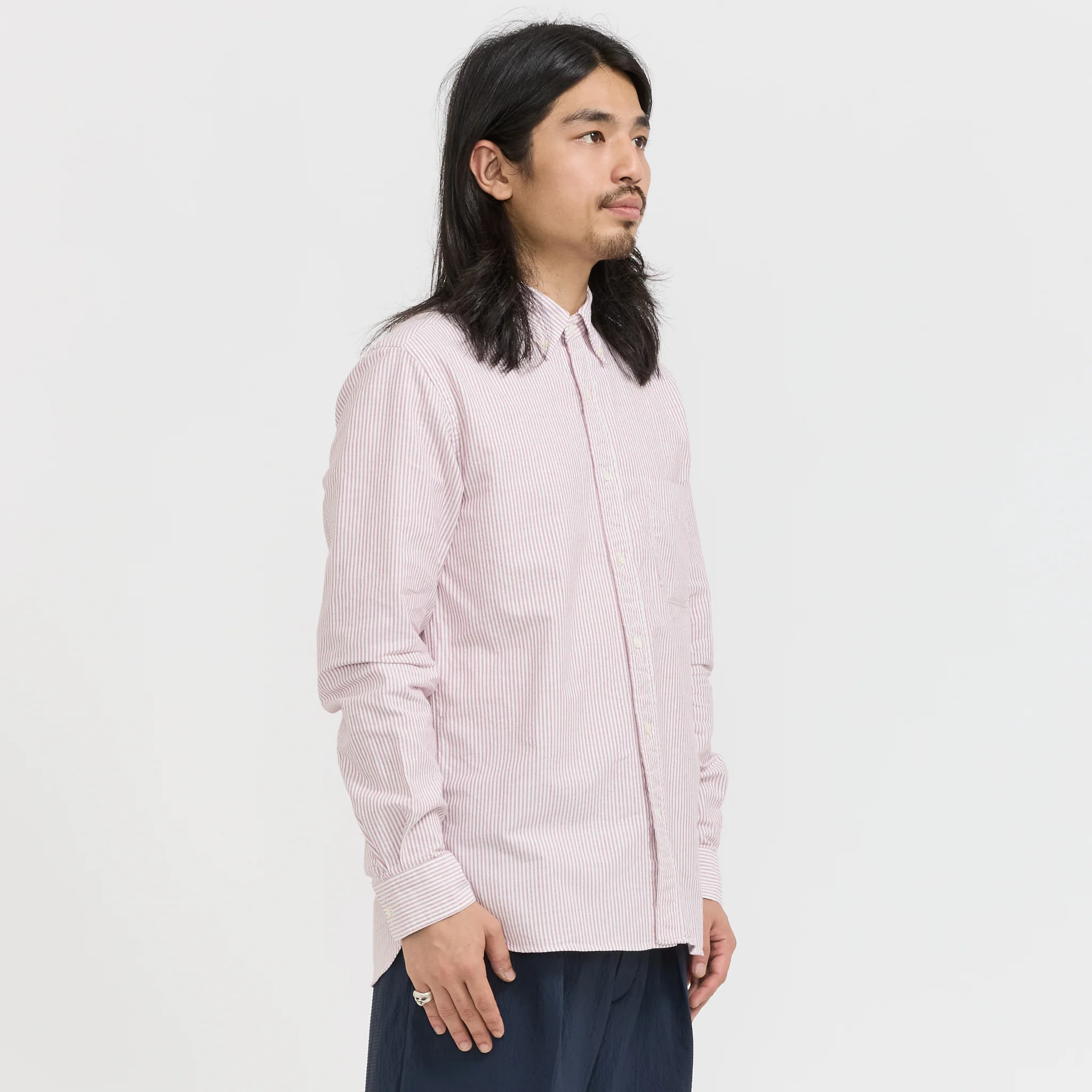 B.D. Oxford Candy Stripe Wine - Image 3