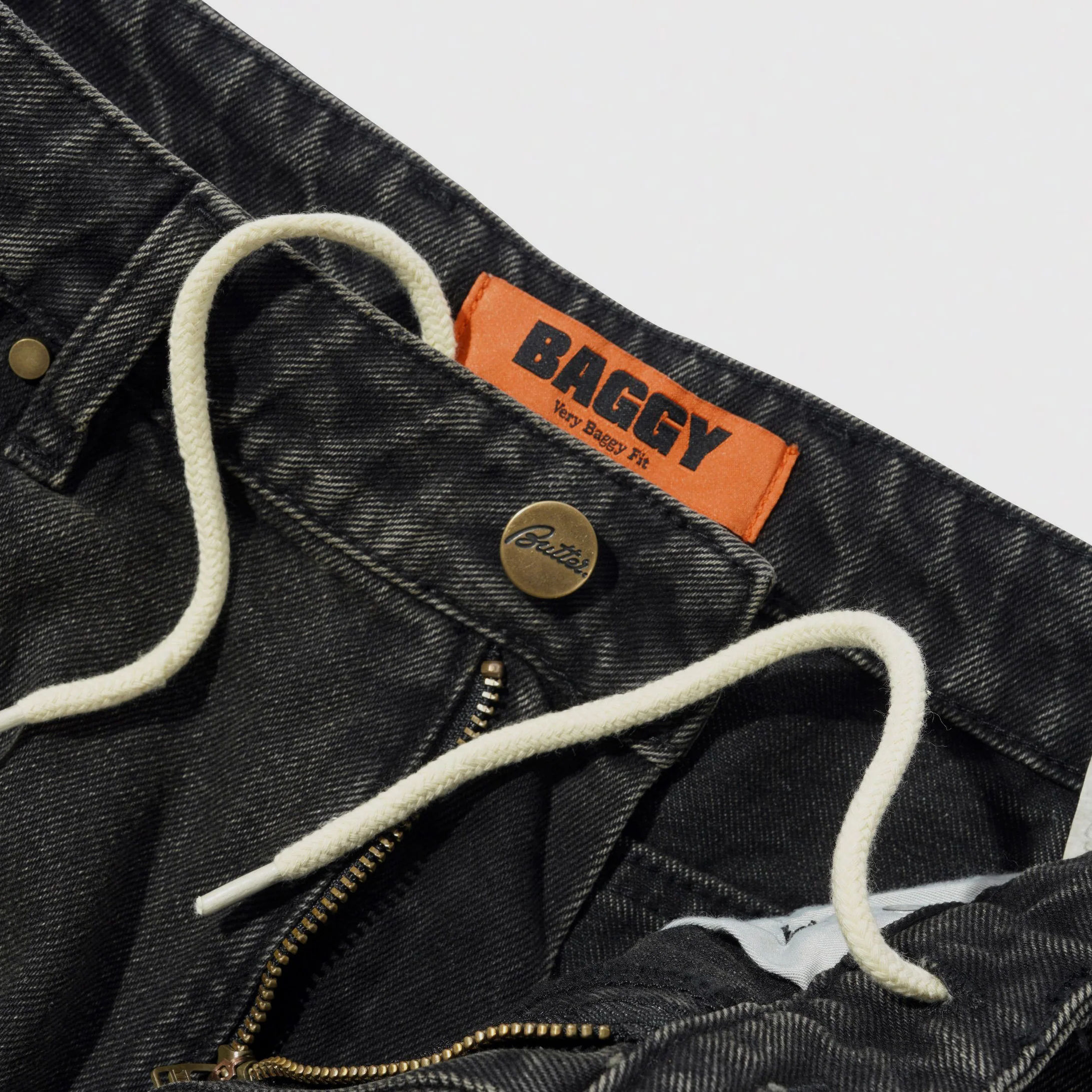 Baggy Denim Jeans Faded Black - Image 3