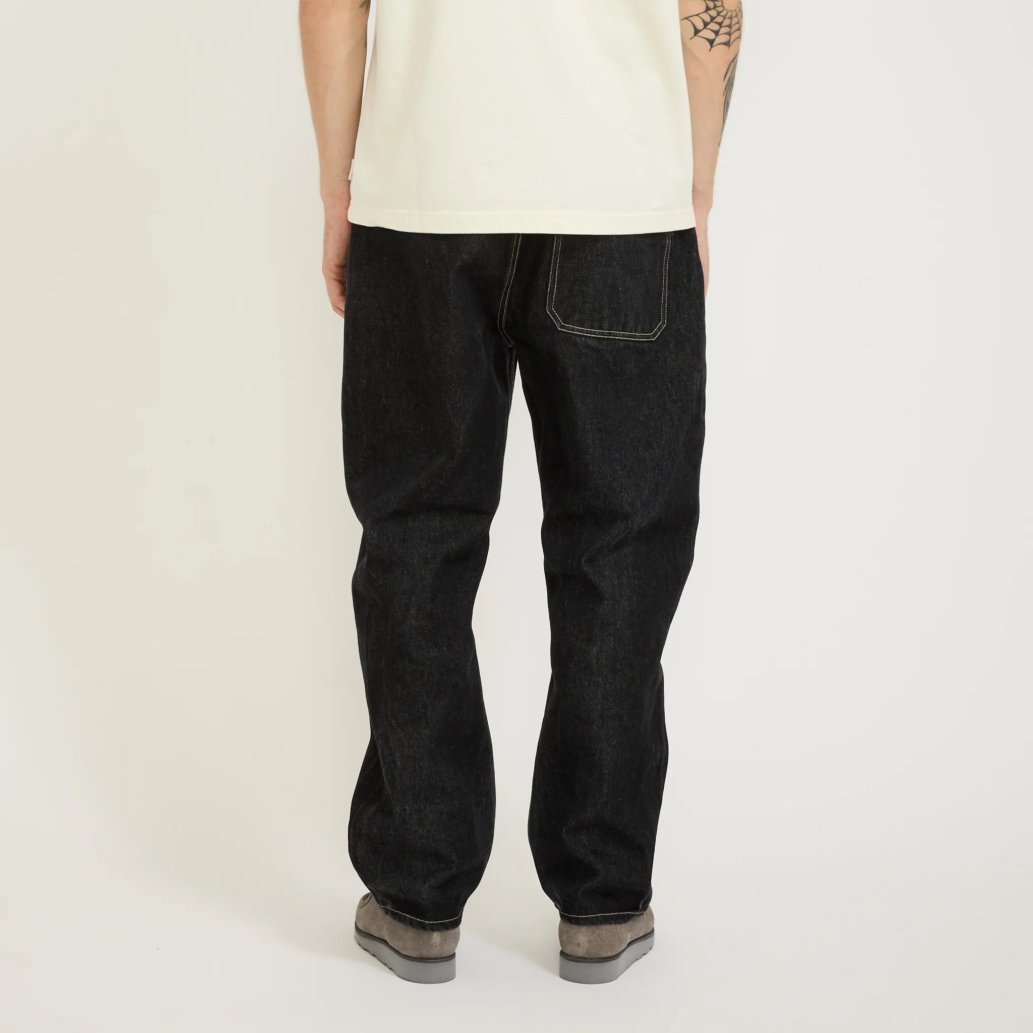 Barrel Leg Jean Black Washed Denim - Image 4
