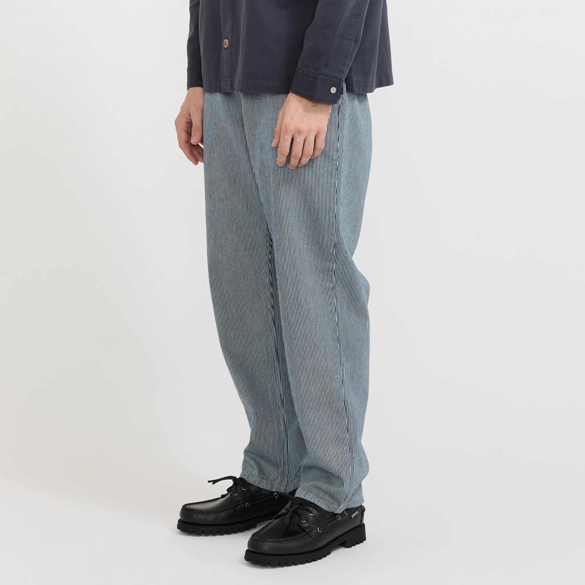 Barrel Leg Jean Indigo Ticking Stripe - Image 3