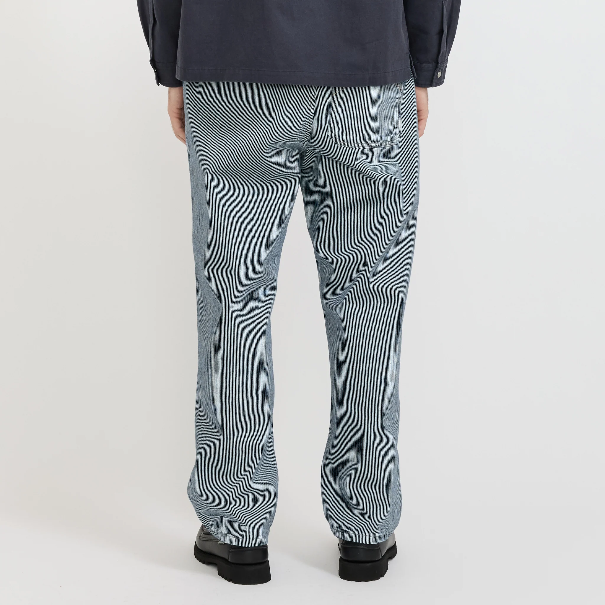 Barrel Leg Jean Indigo Ticking Stripe - Image 4