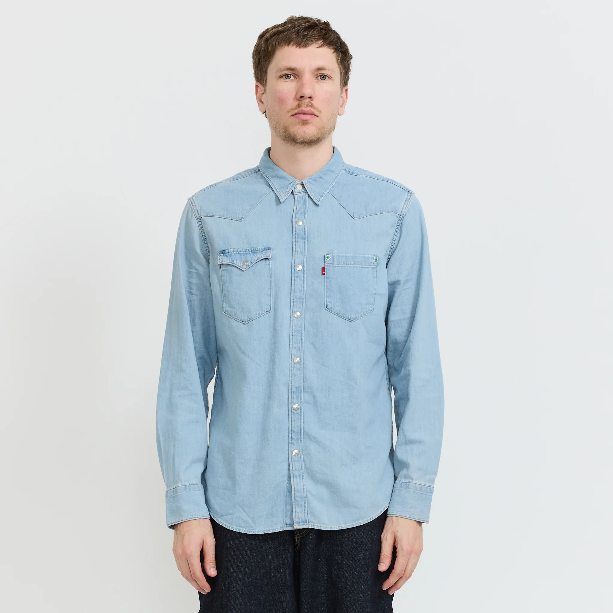 Barstow Special Edition Western Shirt Turquoise Rivet - Image 8