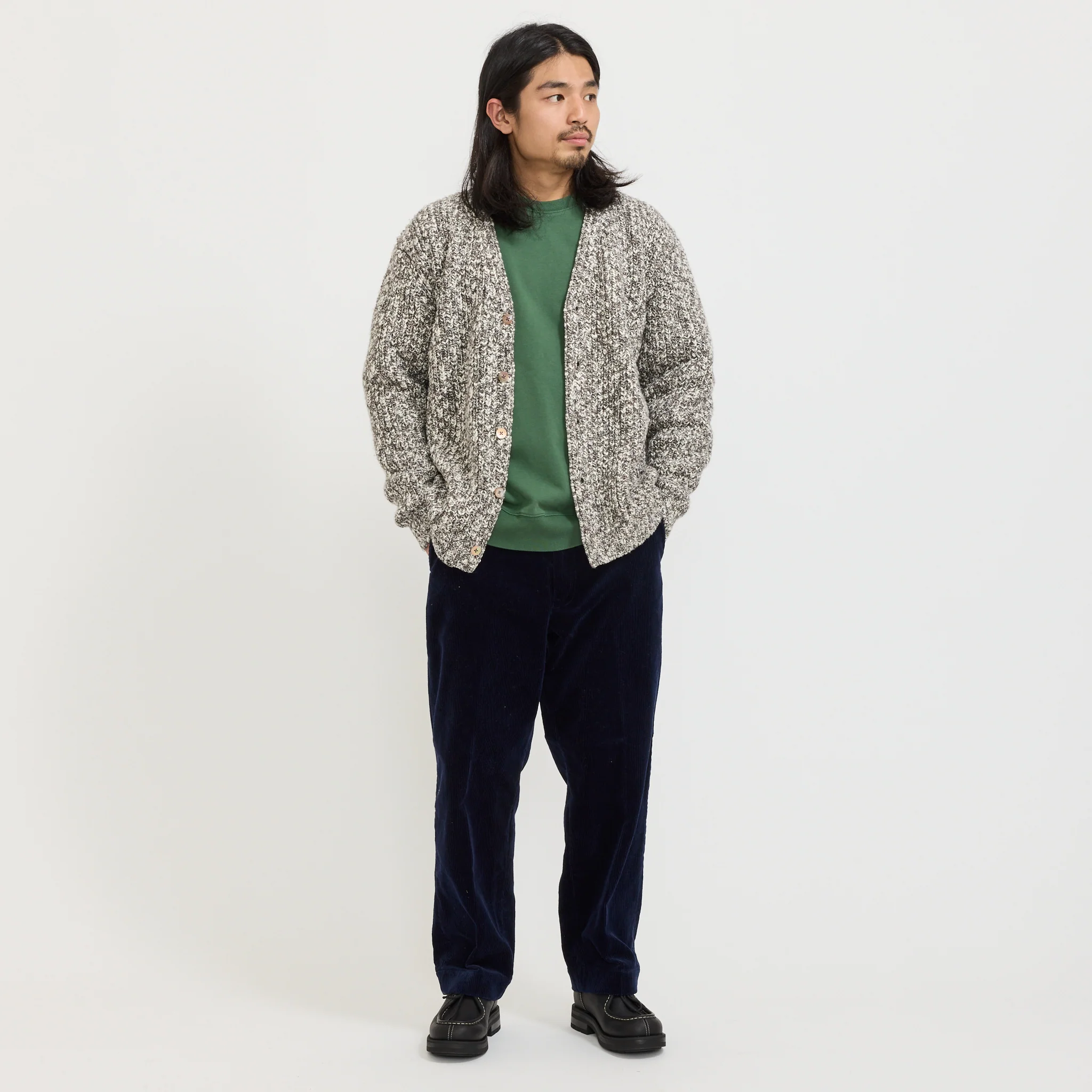 Bing Slub Cardigan Brown - Image 2