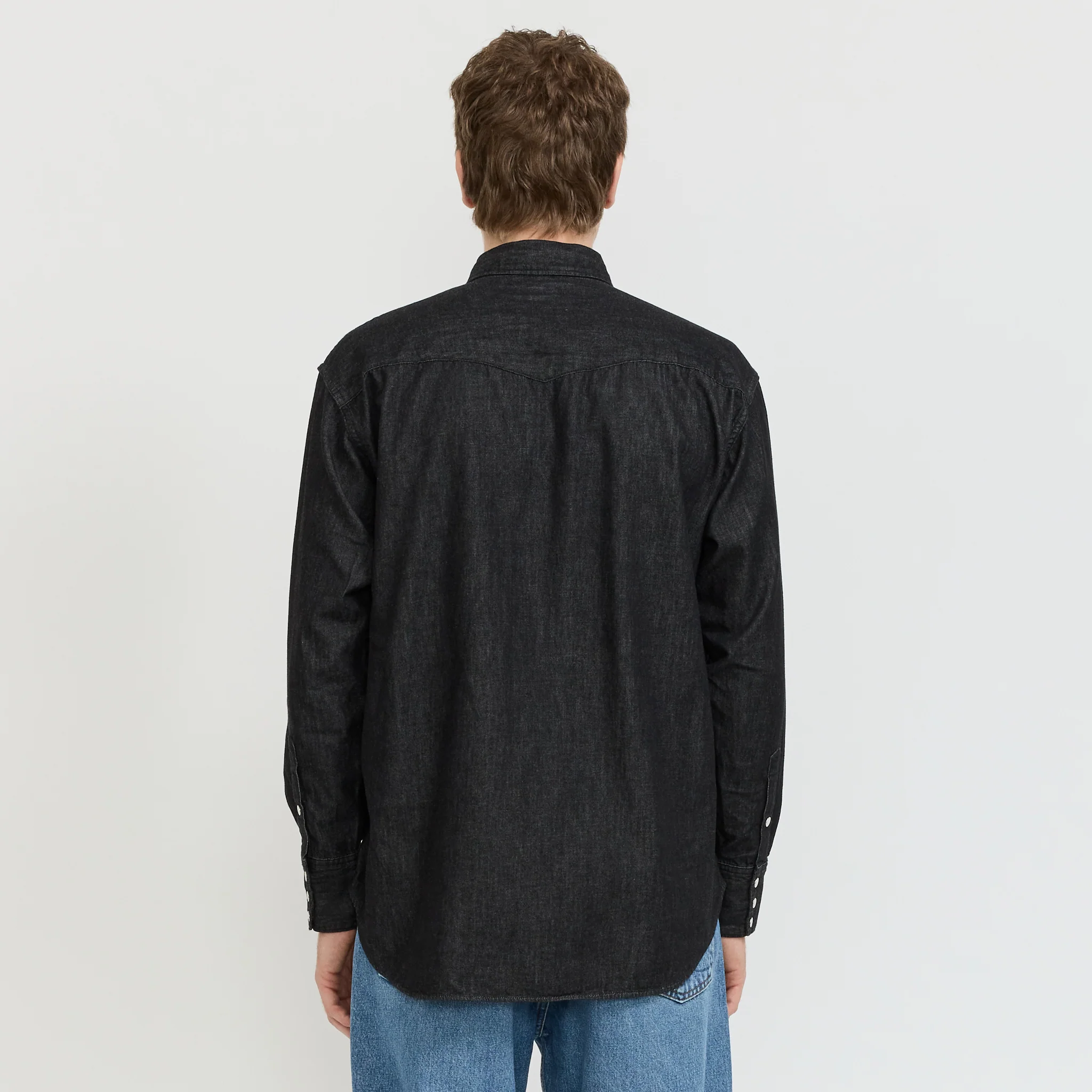 Black Denim Western Shirt - Image 4