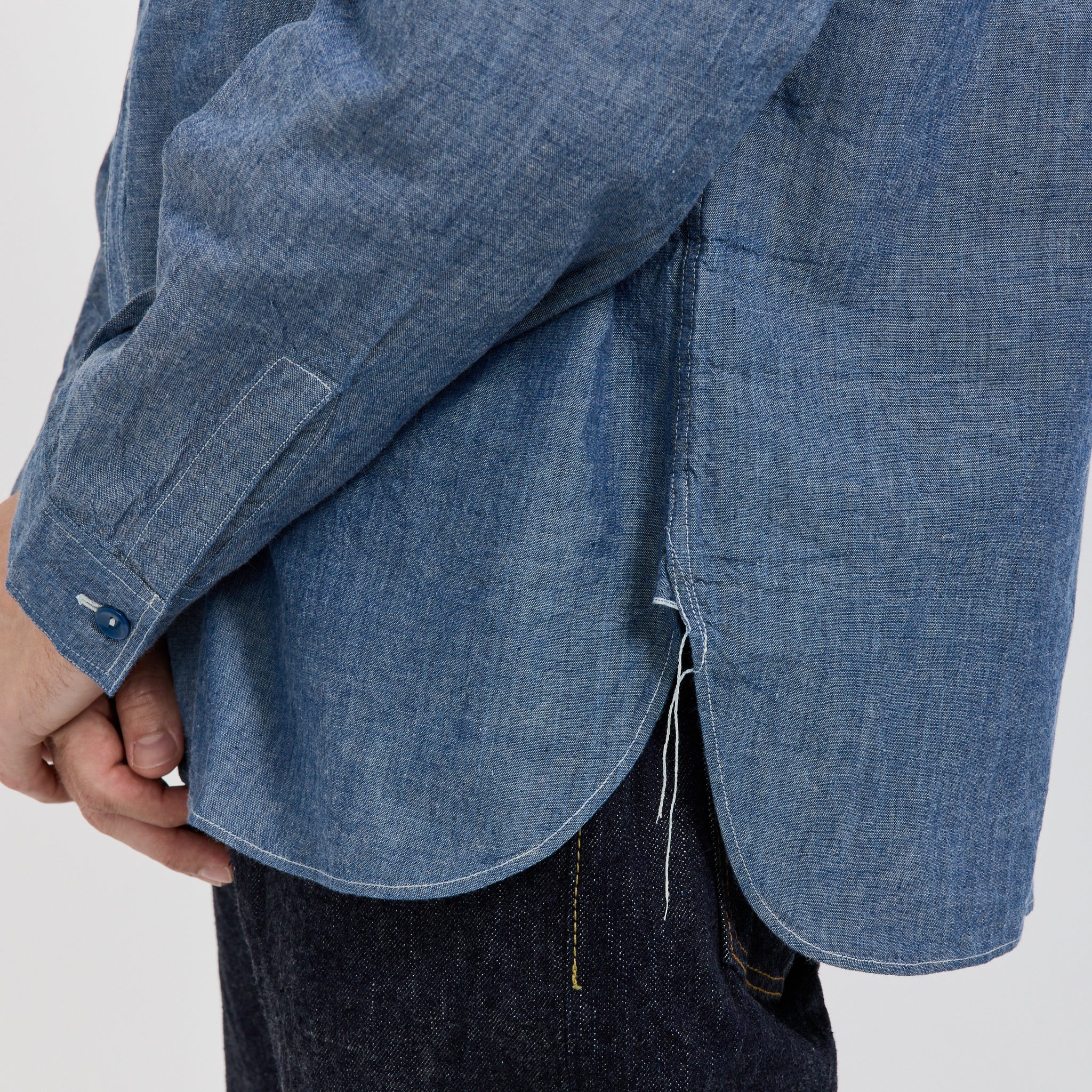 Buzz Ricksons Blue Chambray Work Shirt - Image 7