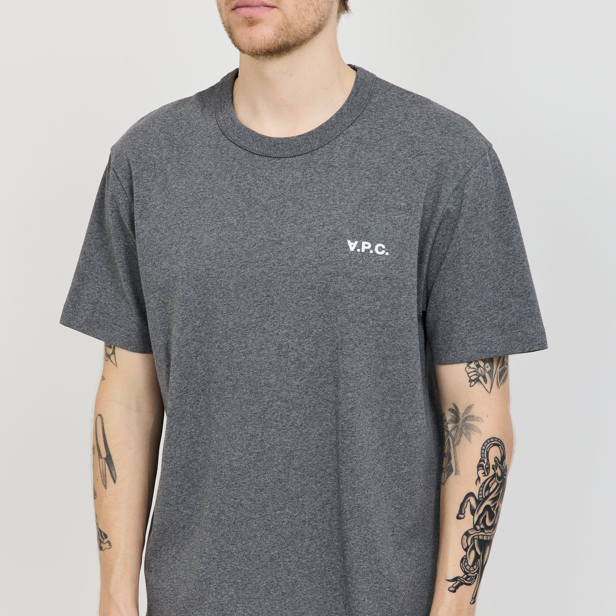 Boxy Petit VPC T-Shirt Heathered Anthracite/White - Image 4