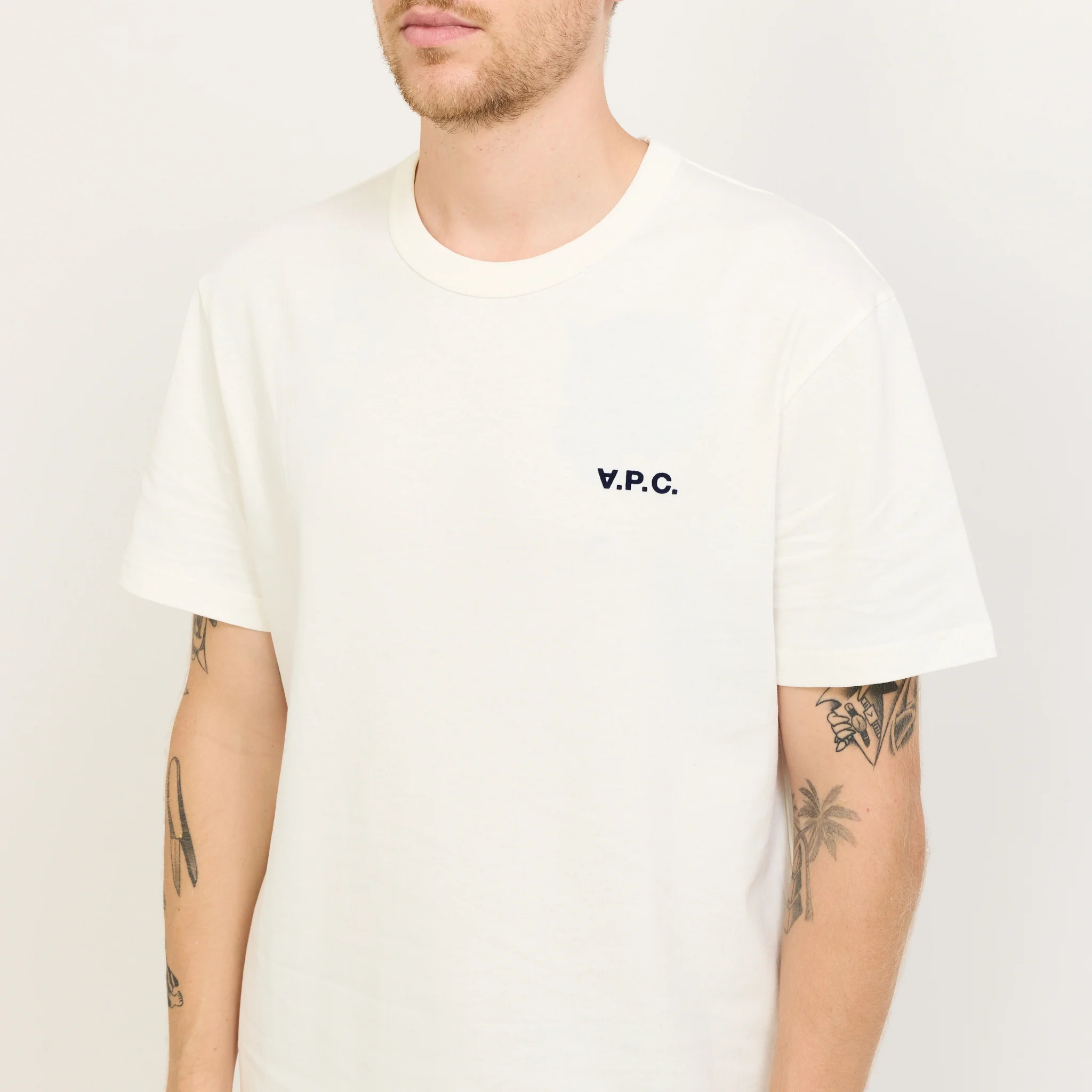 Boxy Petit VPC T-Shirt White/Dark Navy - Image 5