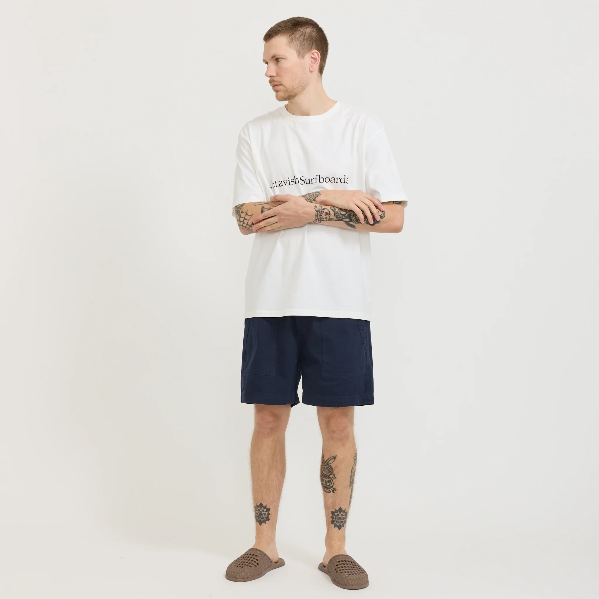 Boxy Serif Tee White - Image 2