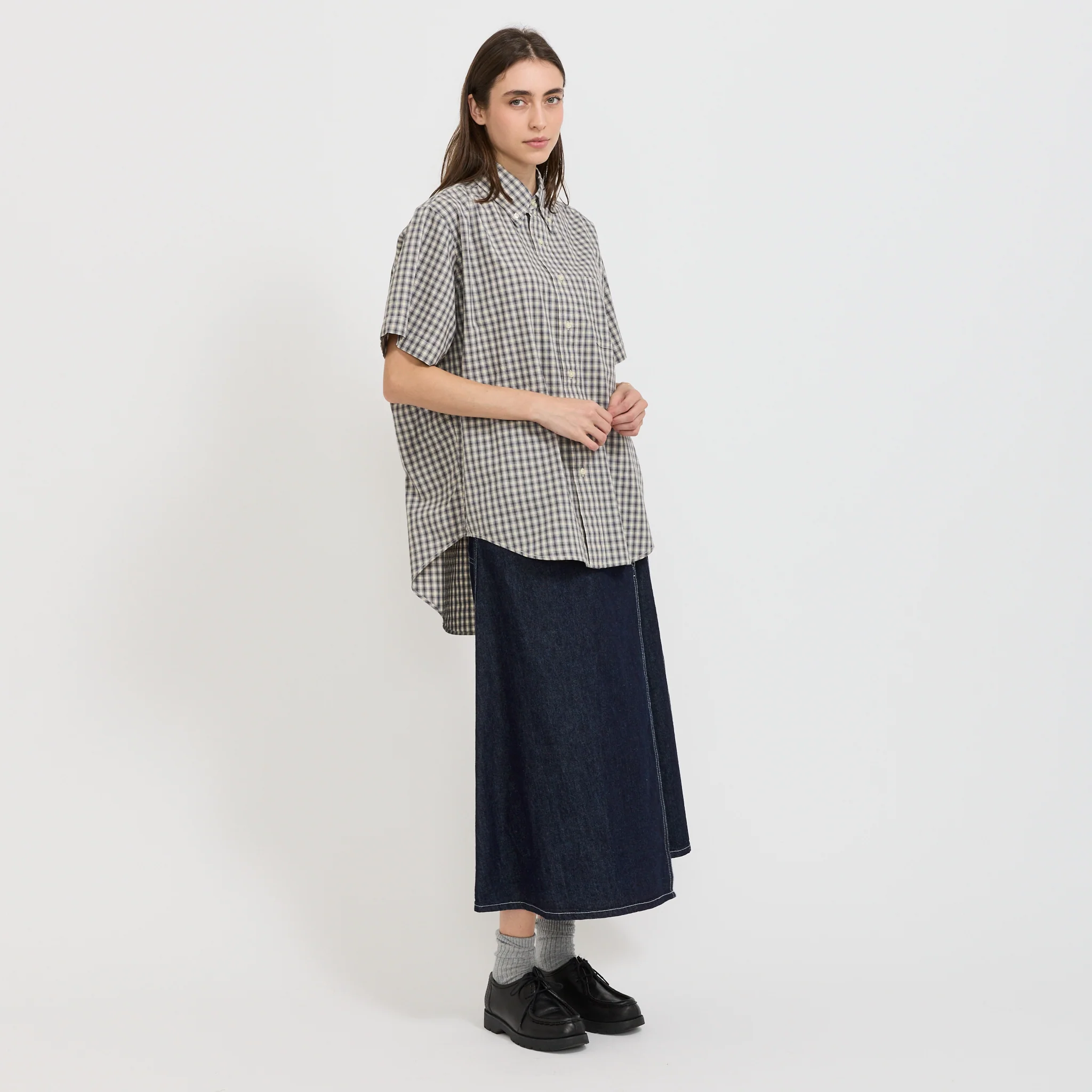 BOY Check Big BD Shirt Charcoal - Image 2