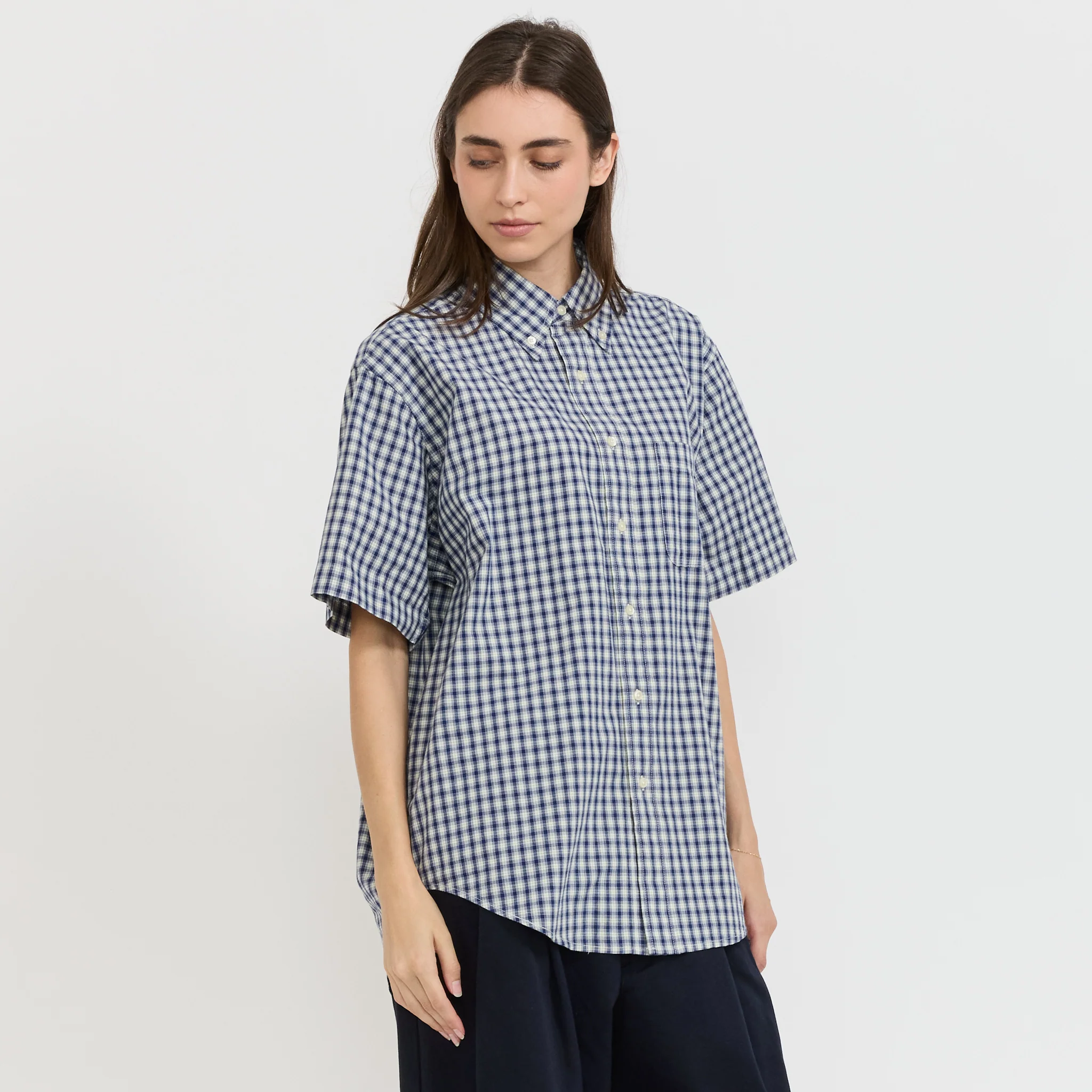BOY Check Big BD Shirt Navy - Image 3