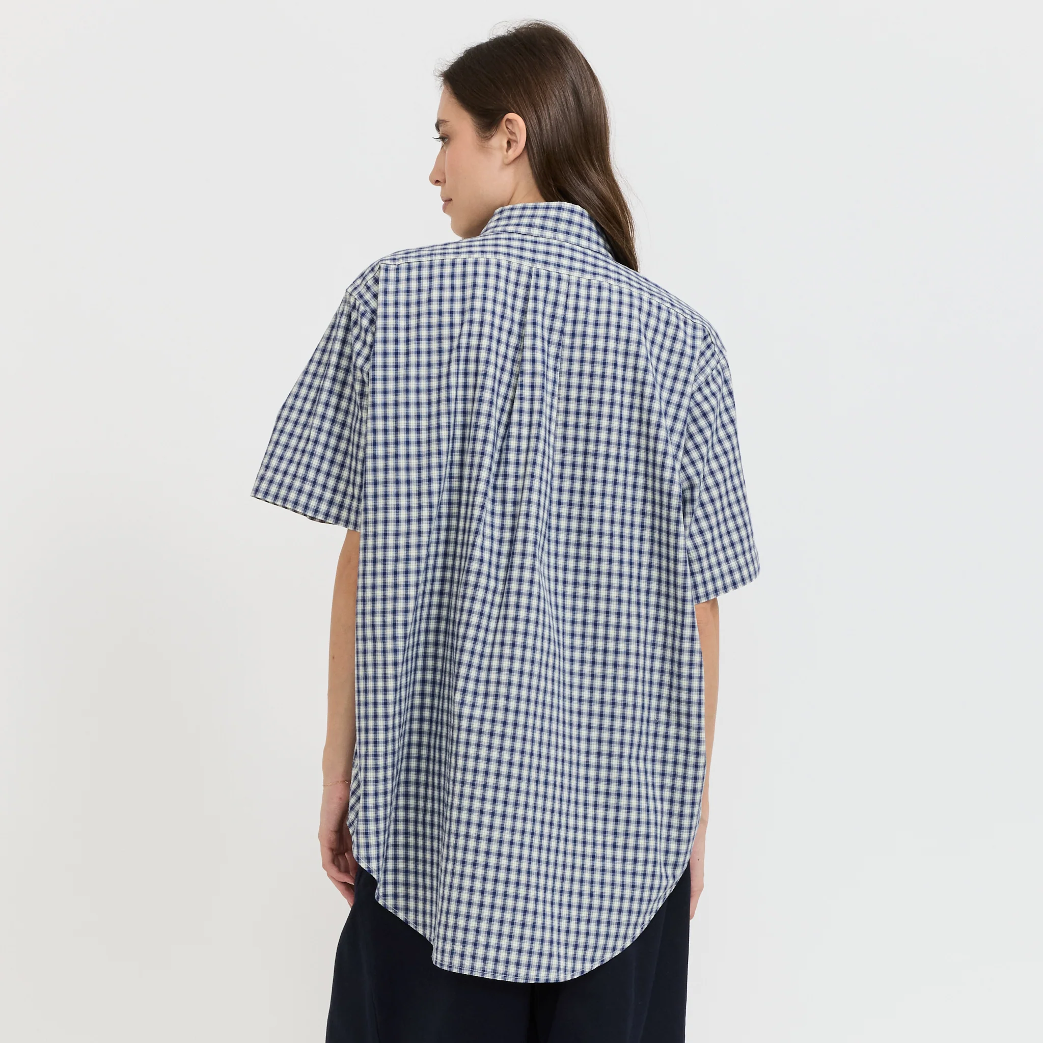 BOY Check Big BD Shirt Navy - Image 4