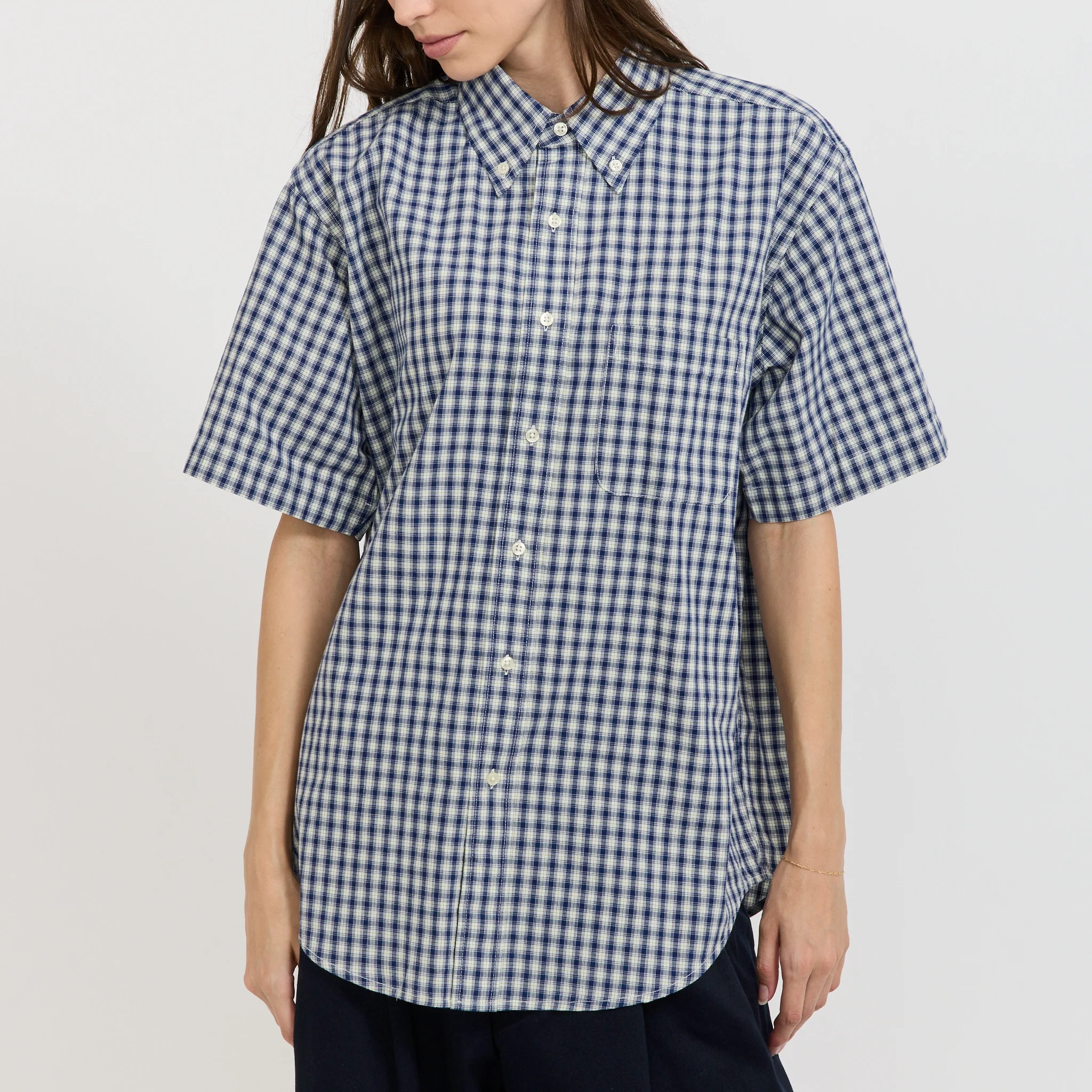 BOY Check Big BD Shirt Navy - Image 5