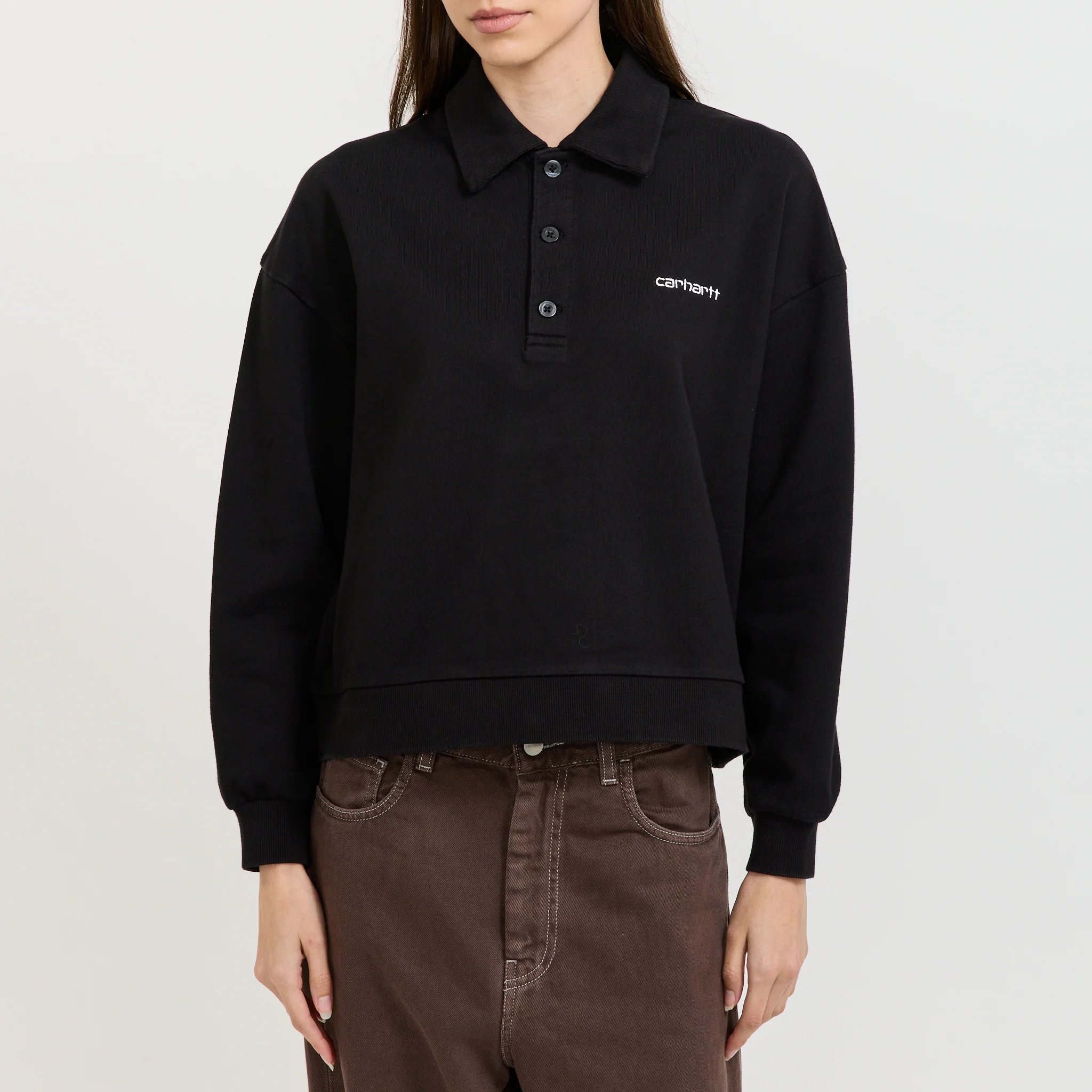 Brenta Polo Sweat Black/White Stone - Image 5