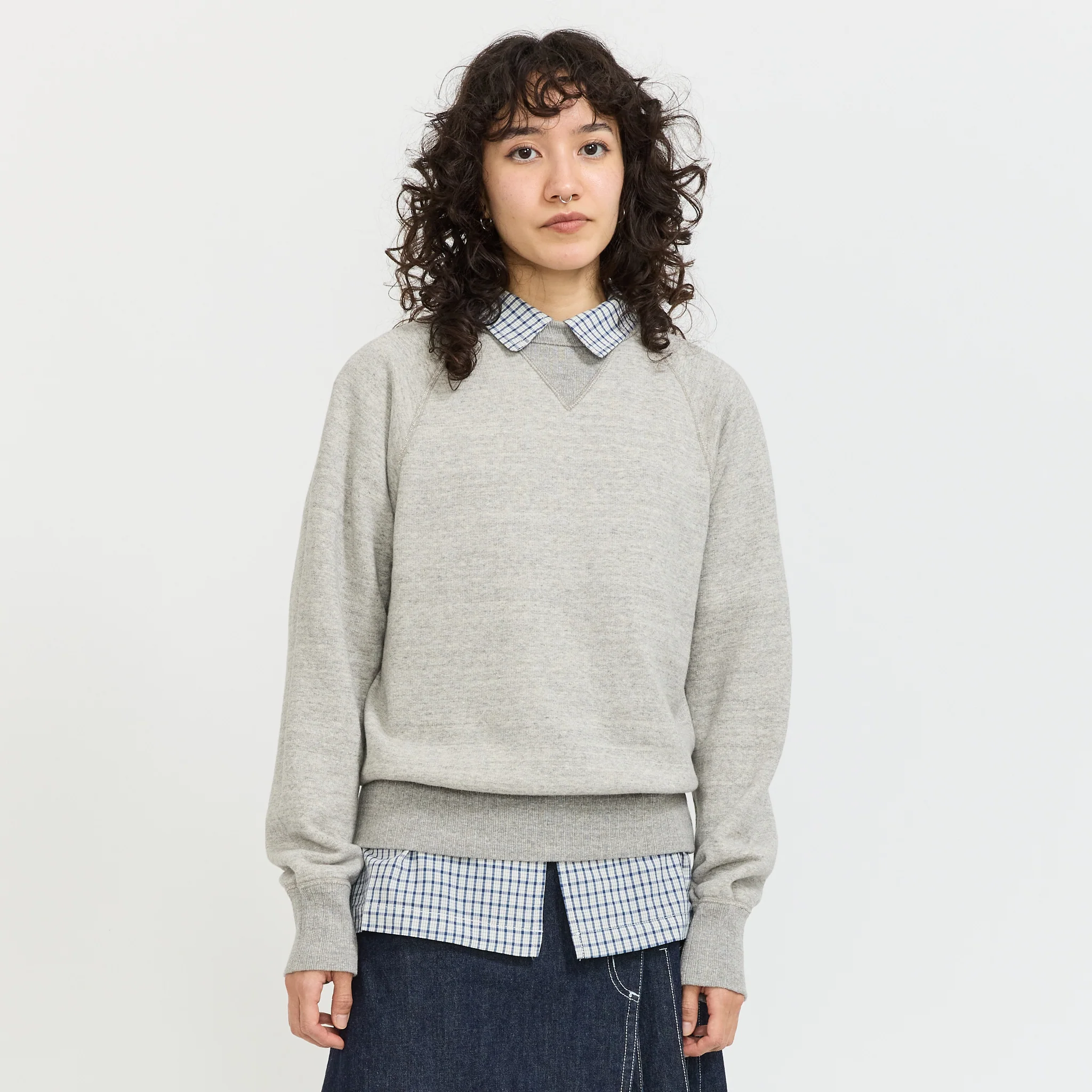 Broad Rib Crewneck Sweater Grey