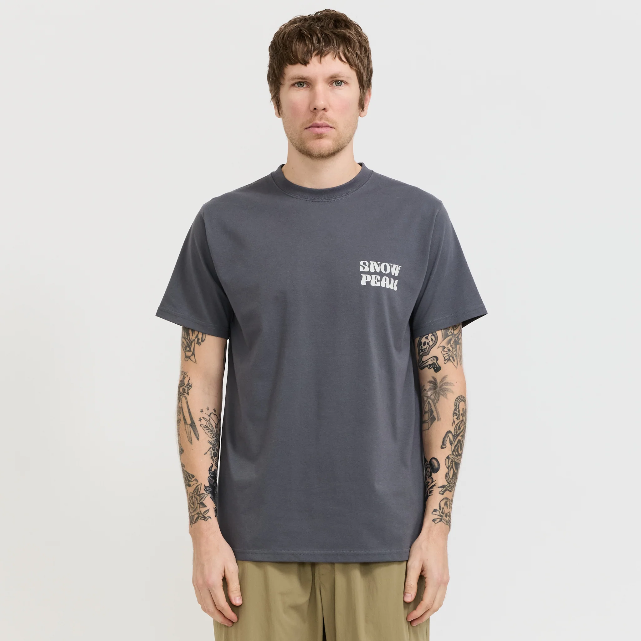Camping Graphic T-Shirt Charcoal - Image 4