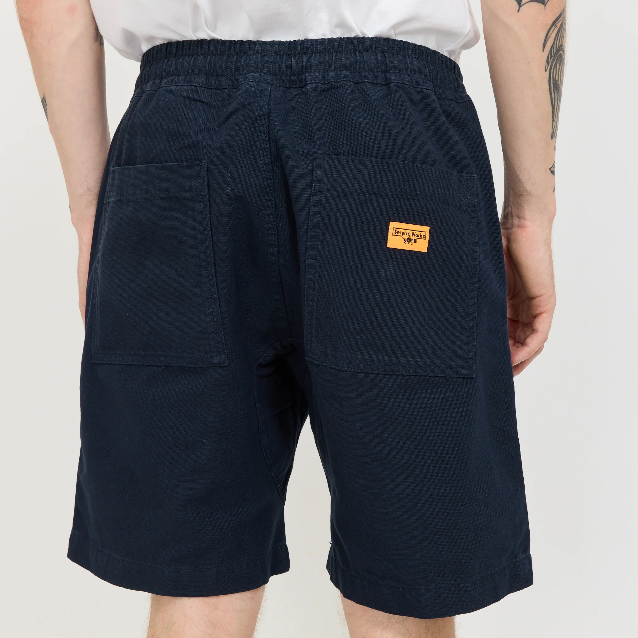 Canvas Chef Shorts Dark Navy - Image 6