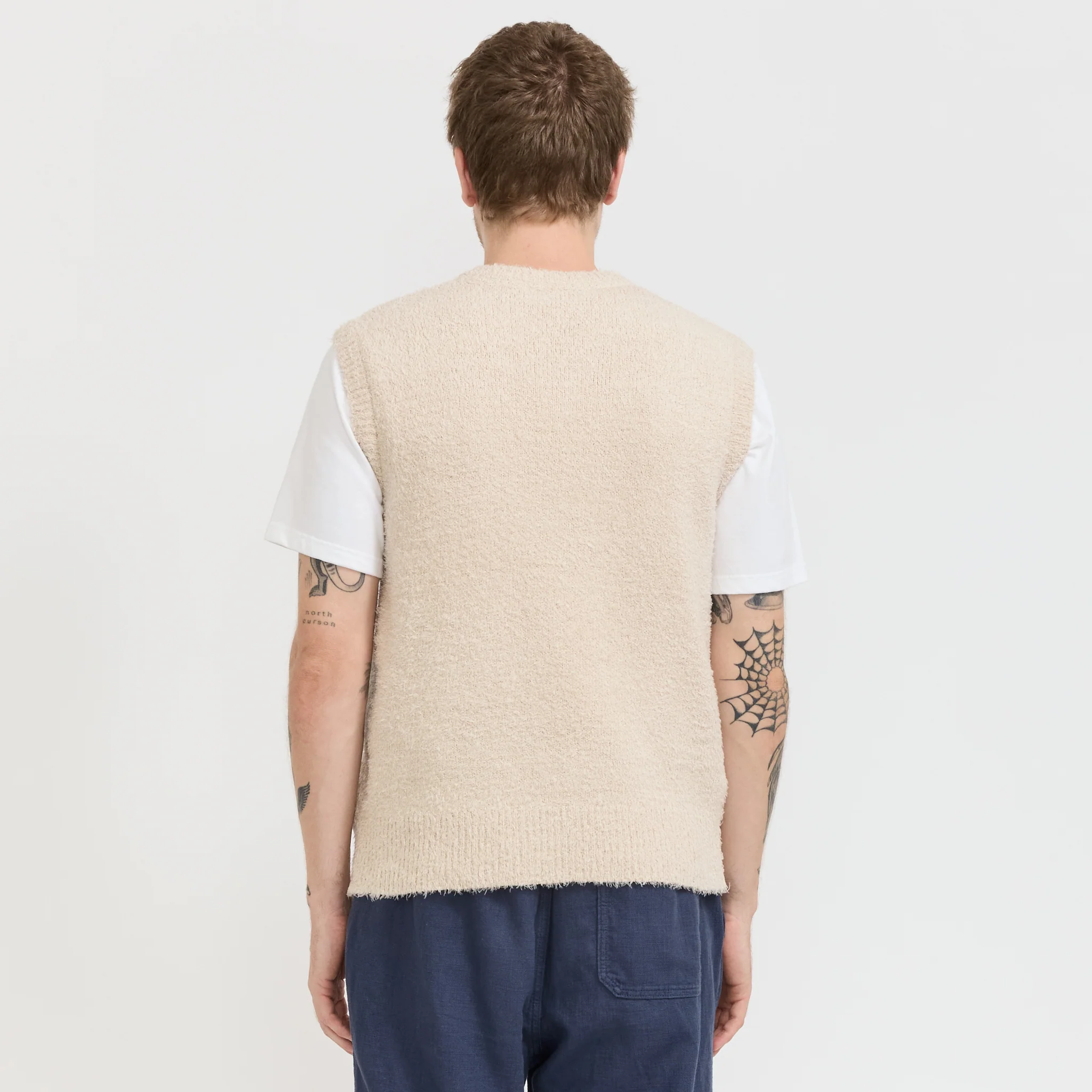 Carron Argyle Vest Ecru - Image 4