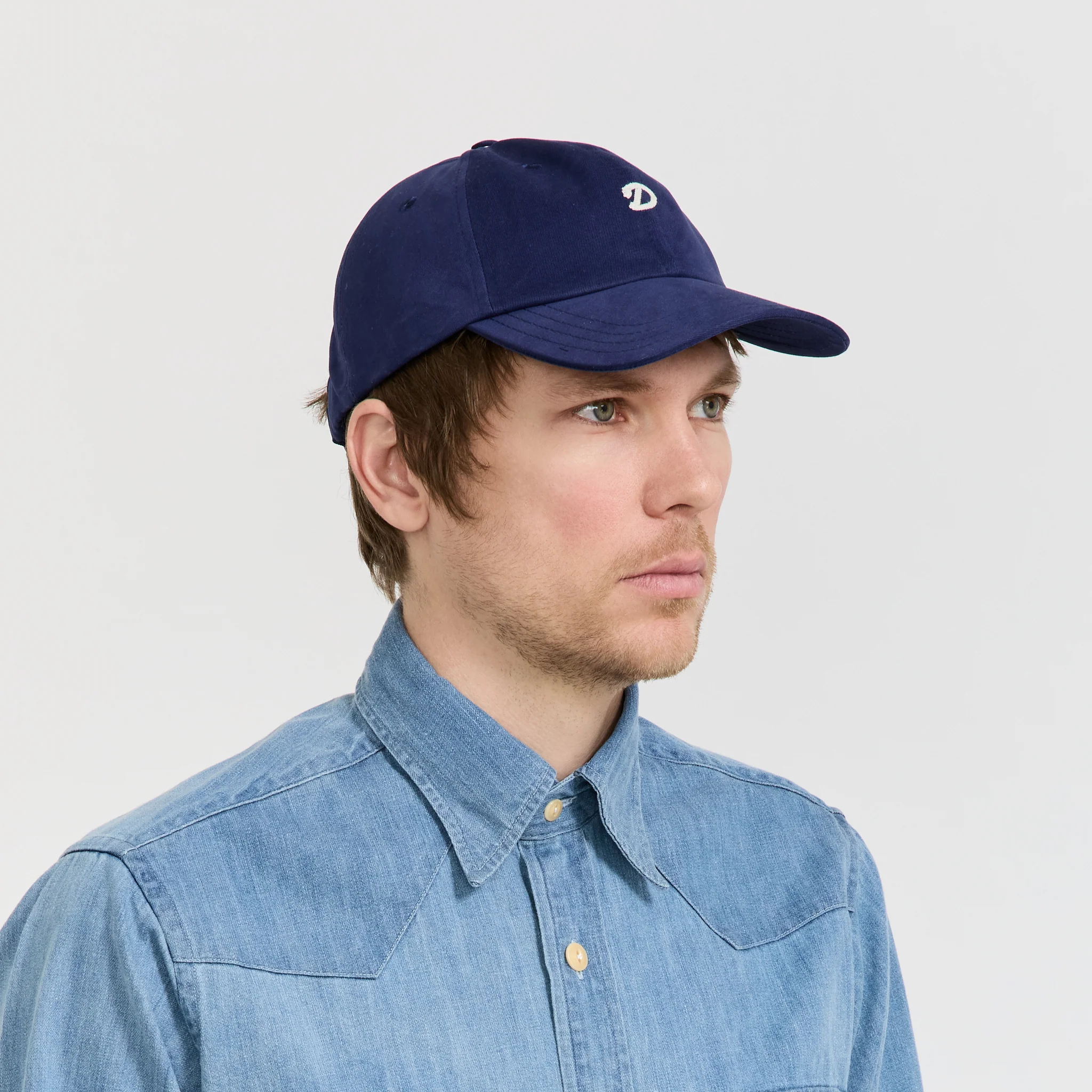 Chainstitched 'D' Cap Navy - Image 2