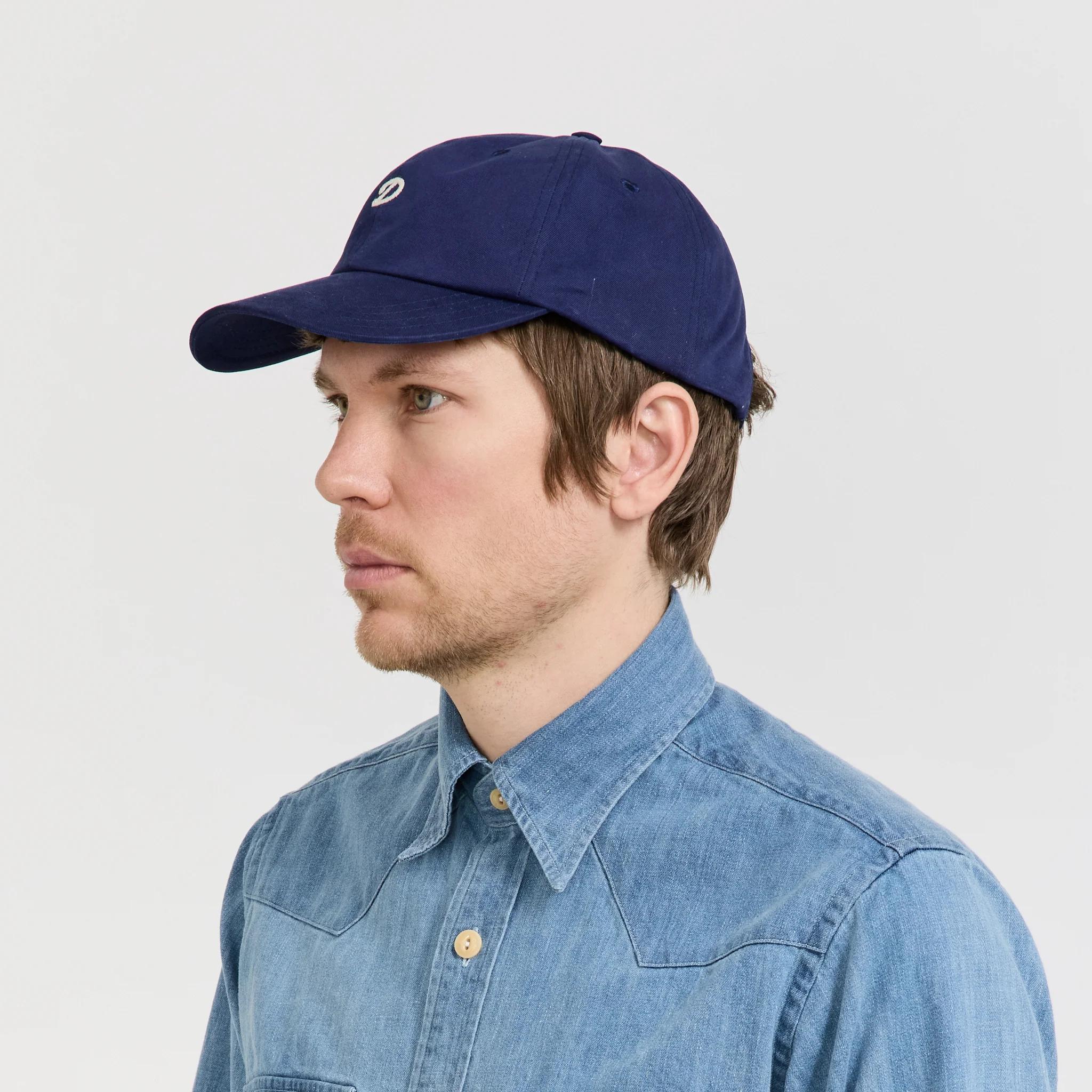 Chainstitched 'D' Cap Navy - Image 3