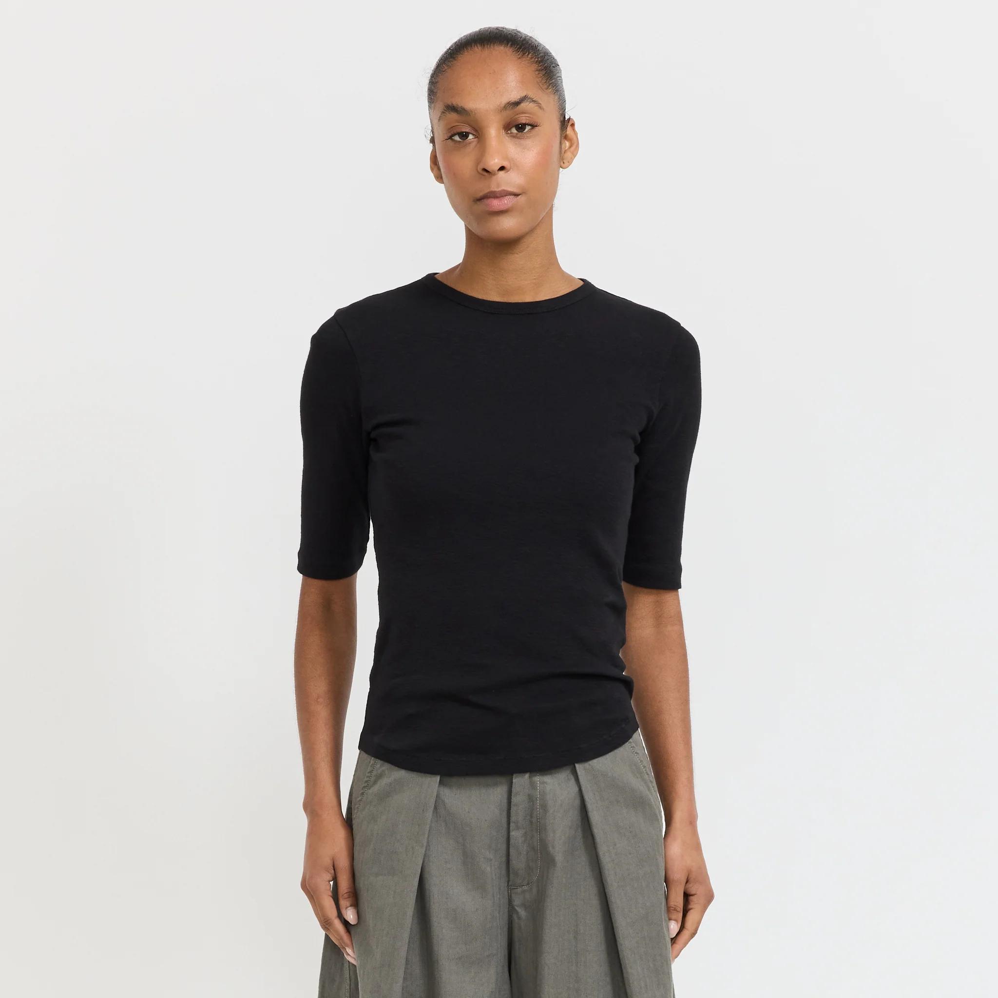 Charlotte Short Sleeve Top Black