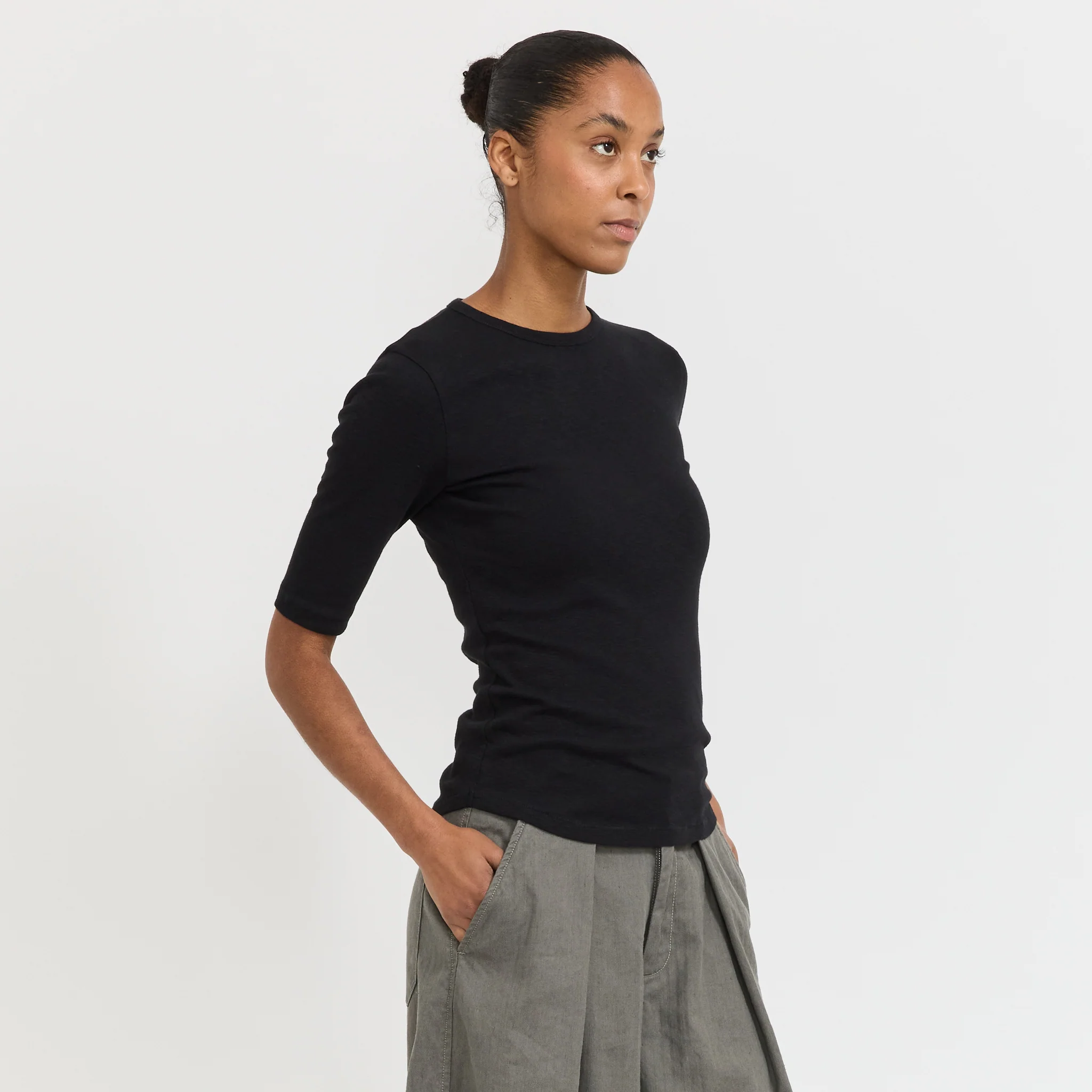 Charlotte Short Sleeve Top Black - Image 3