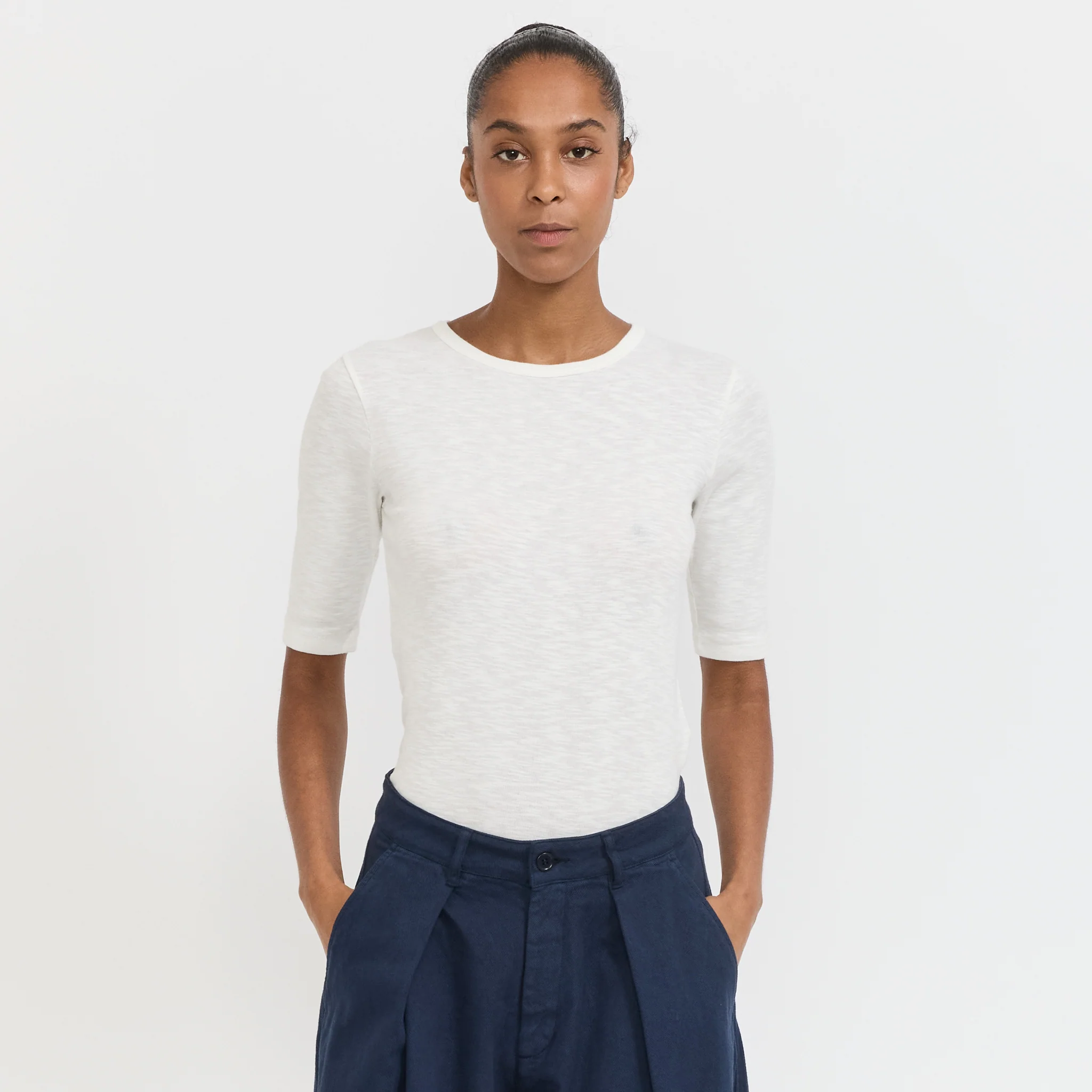 Charlotte Short Sleeve Top White