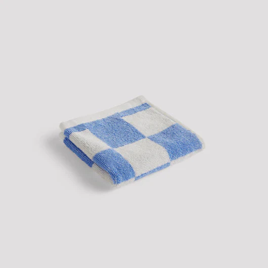 Check Wash Cloth Sky Blue