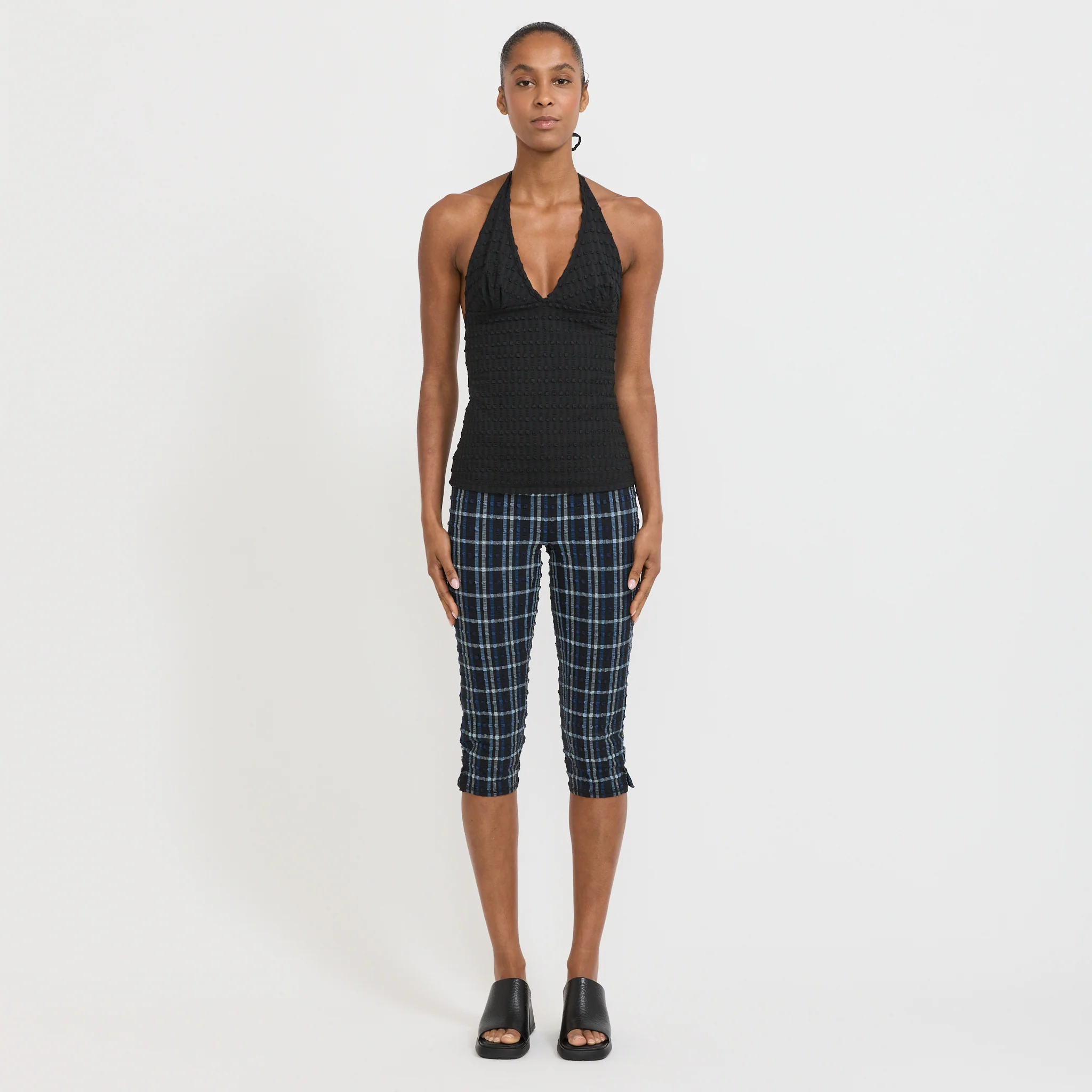 Cindy Halter Top Seersucker Black - Image 2