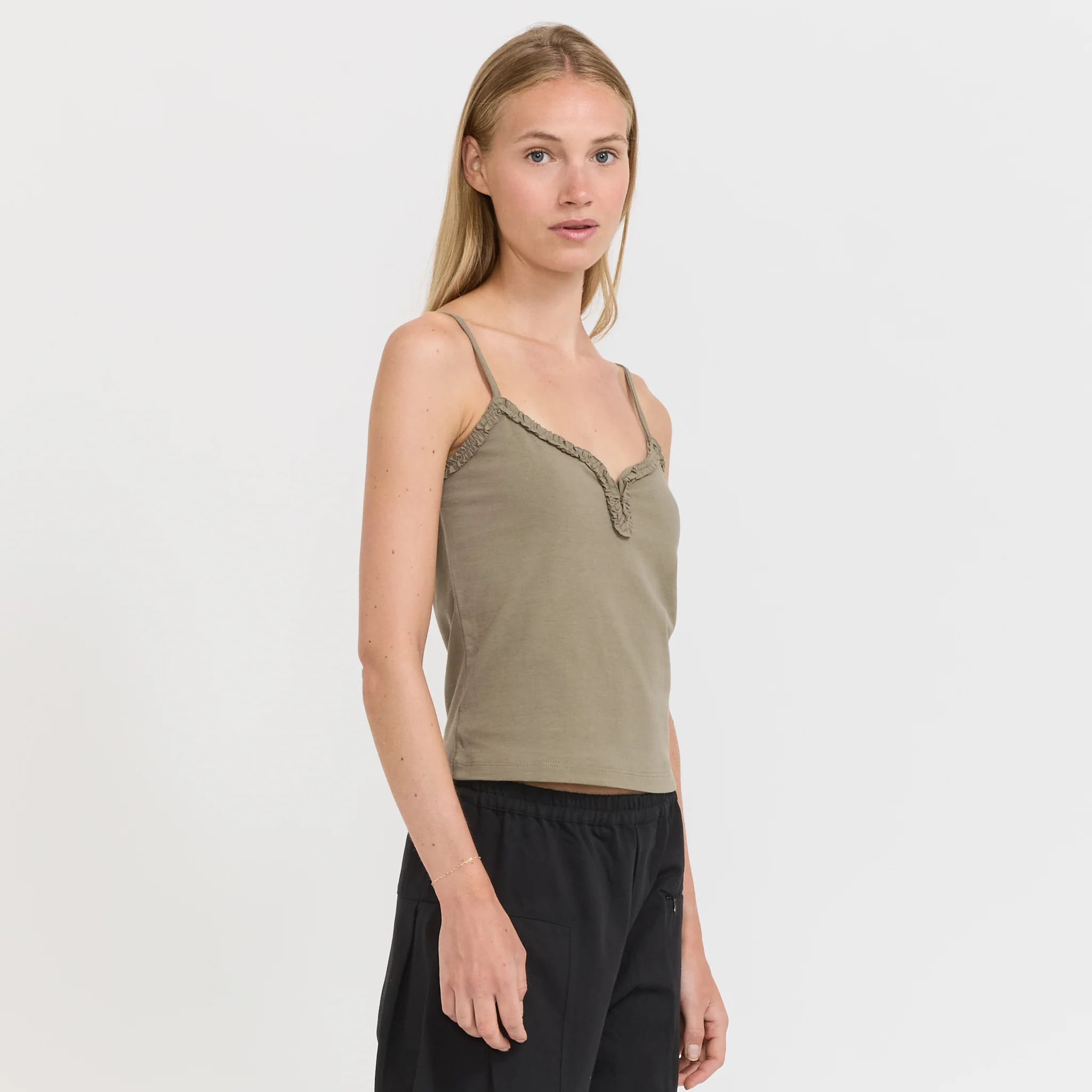 Clasp Singlet Khaki - Image 3